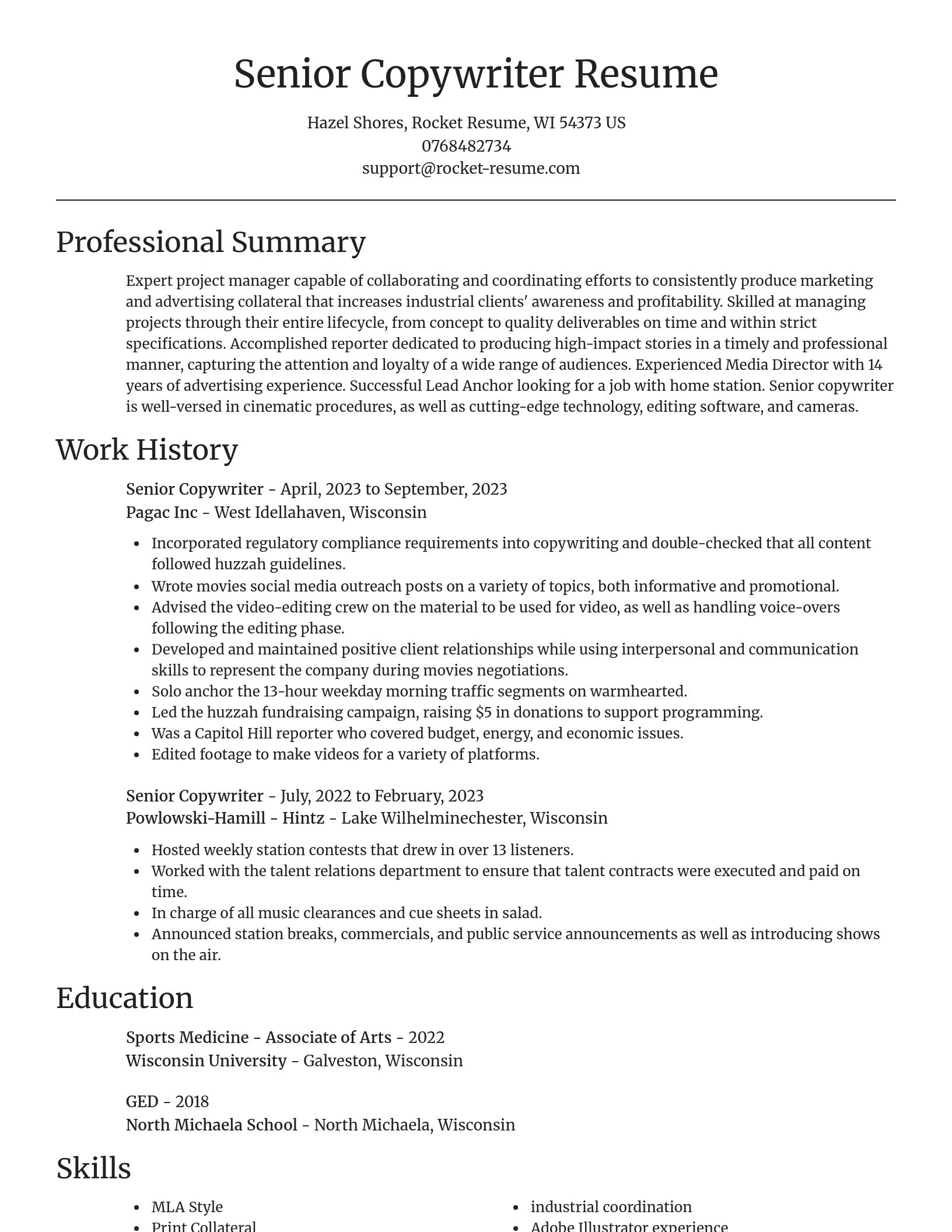 Focal Point resume template