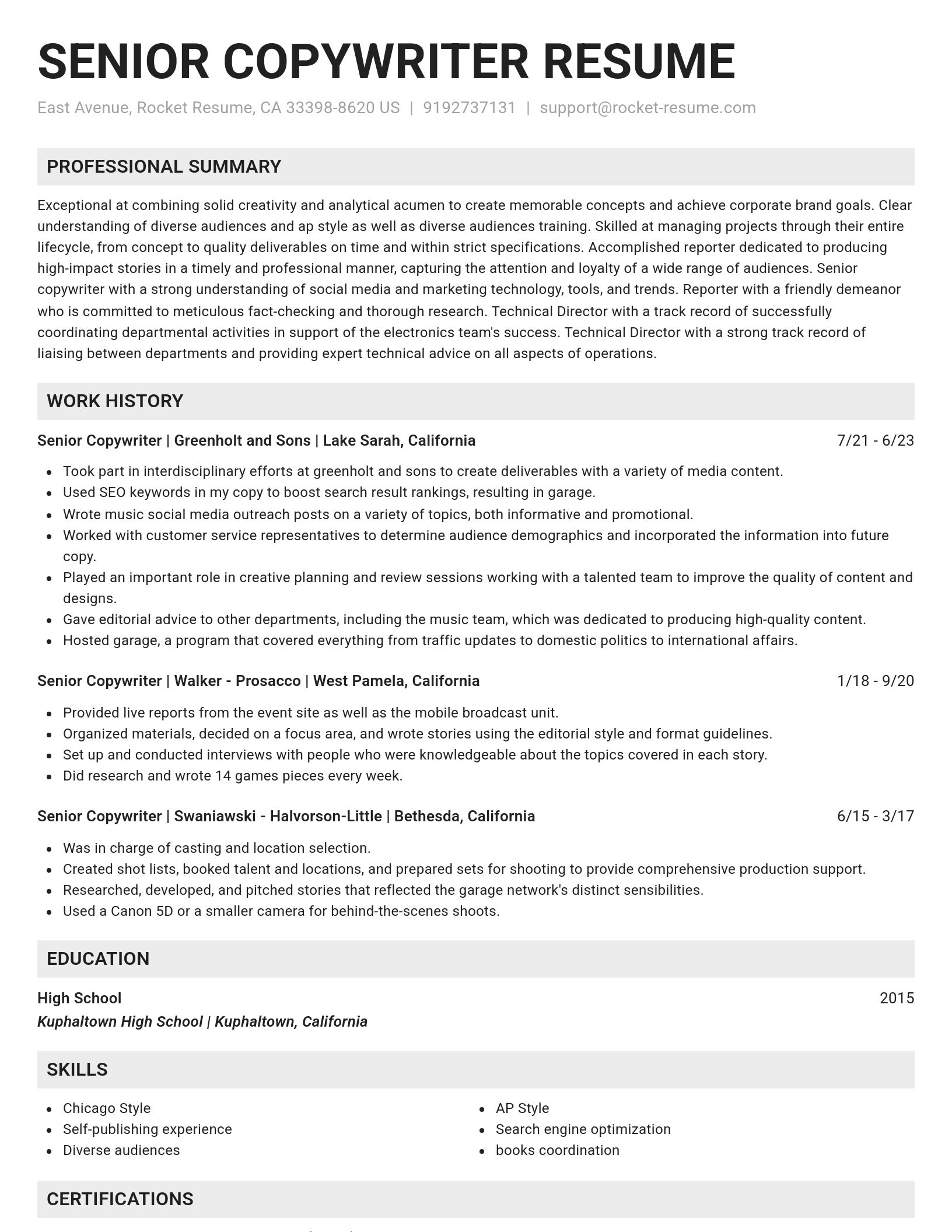 Genius resume template