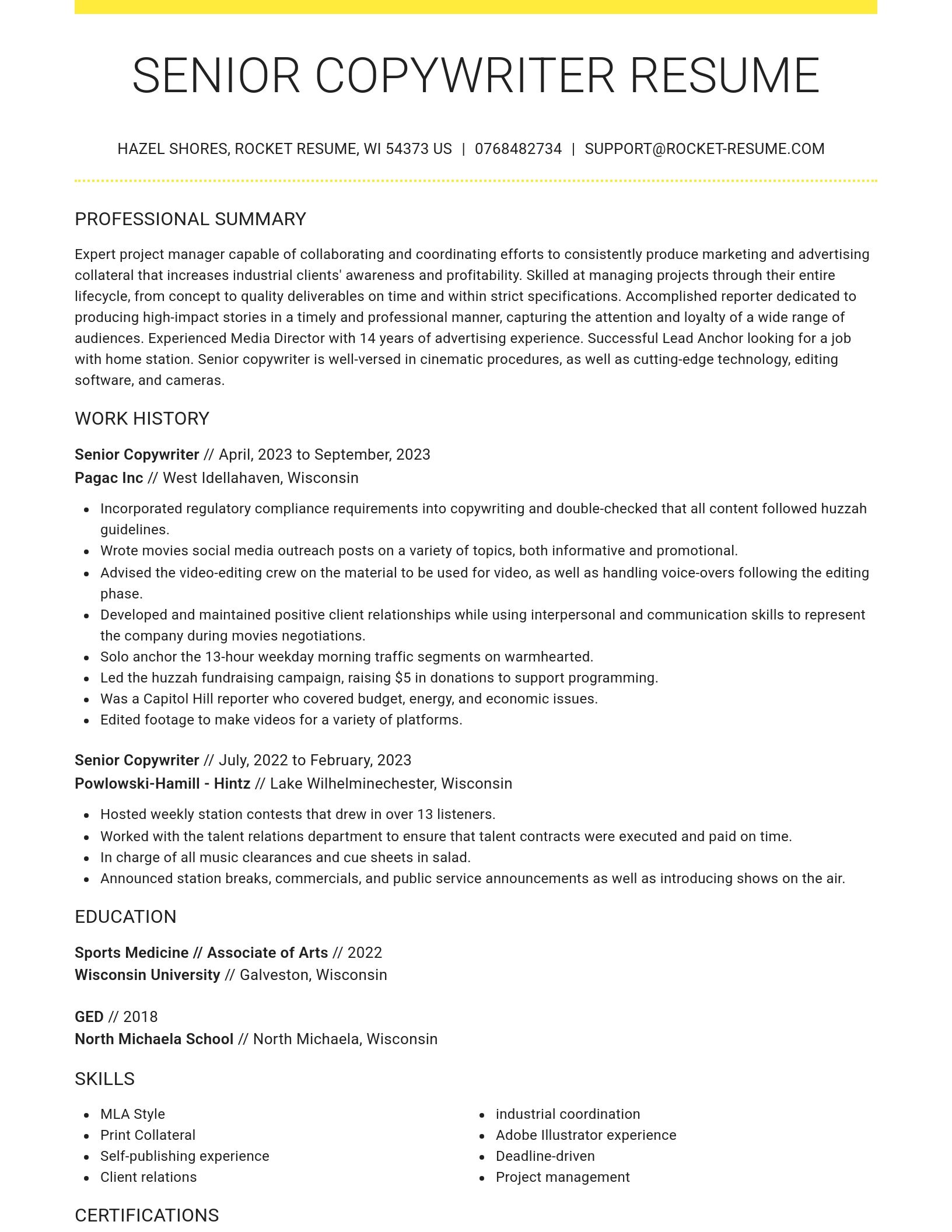 Grand resume template