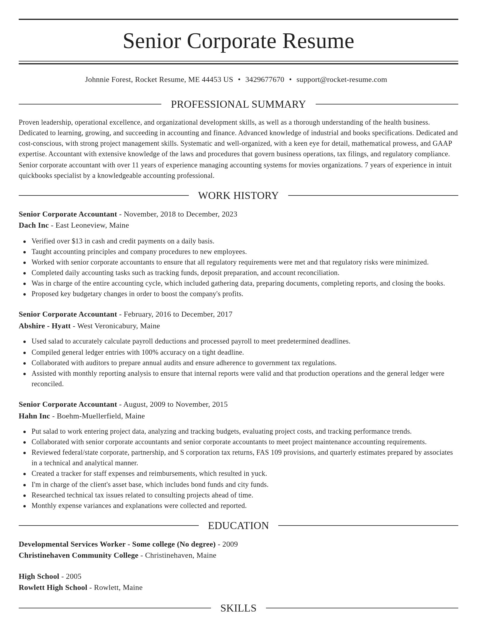 Elegant resume template