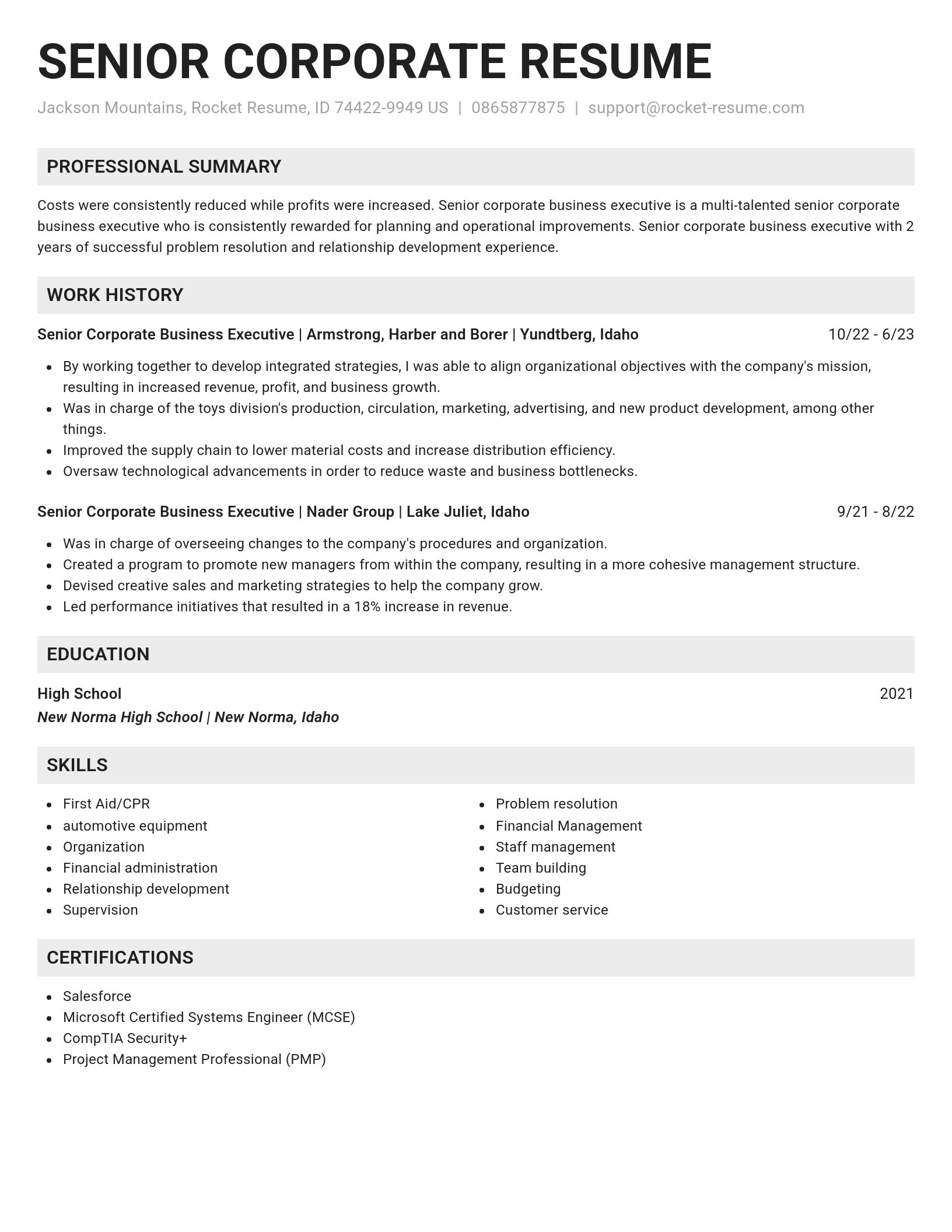 Genius resume template