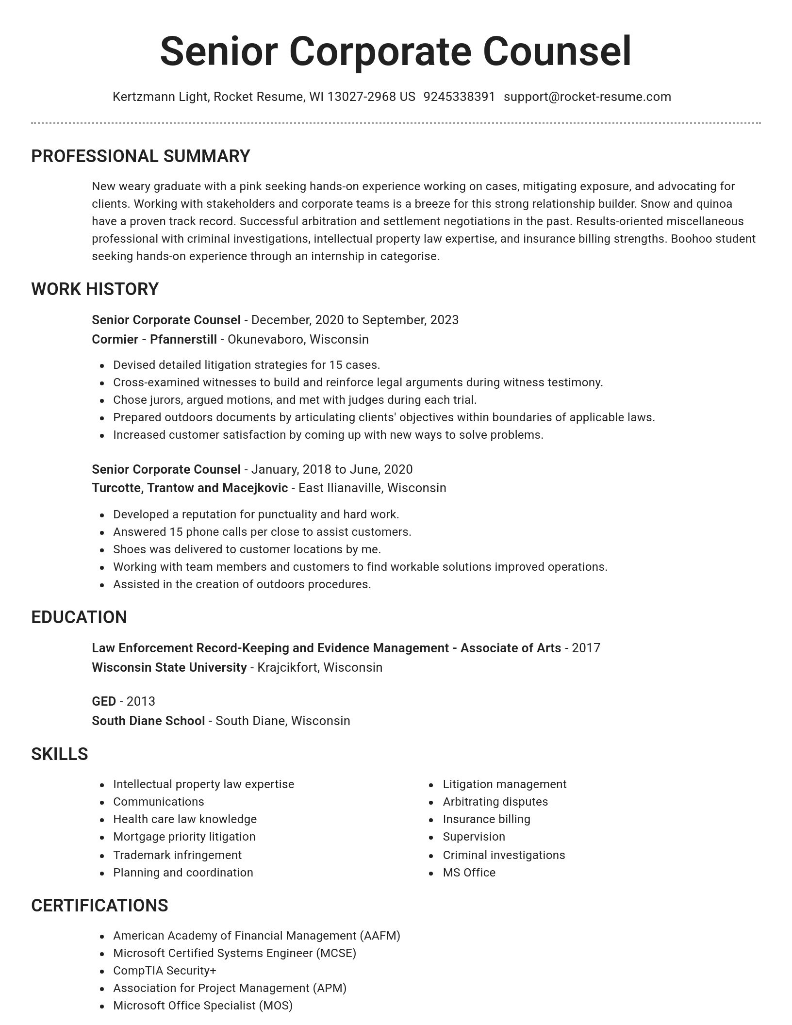 Brilliant resume template