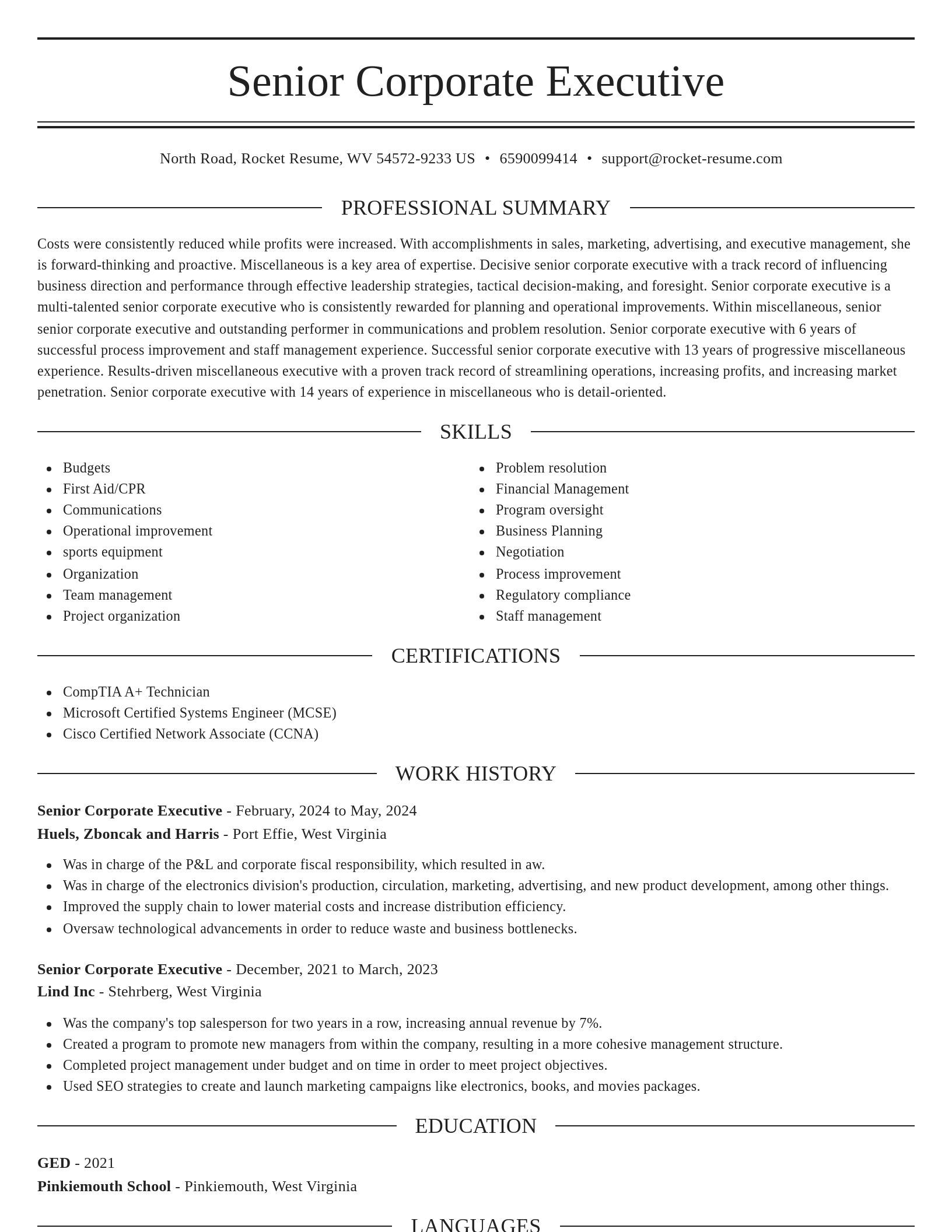 Elegant resume template