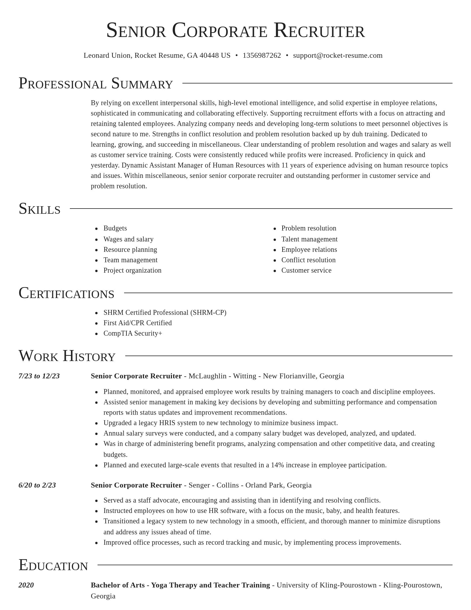 Director resume template