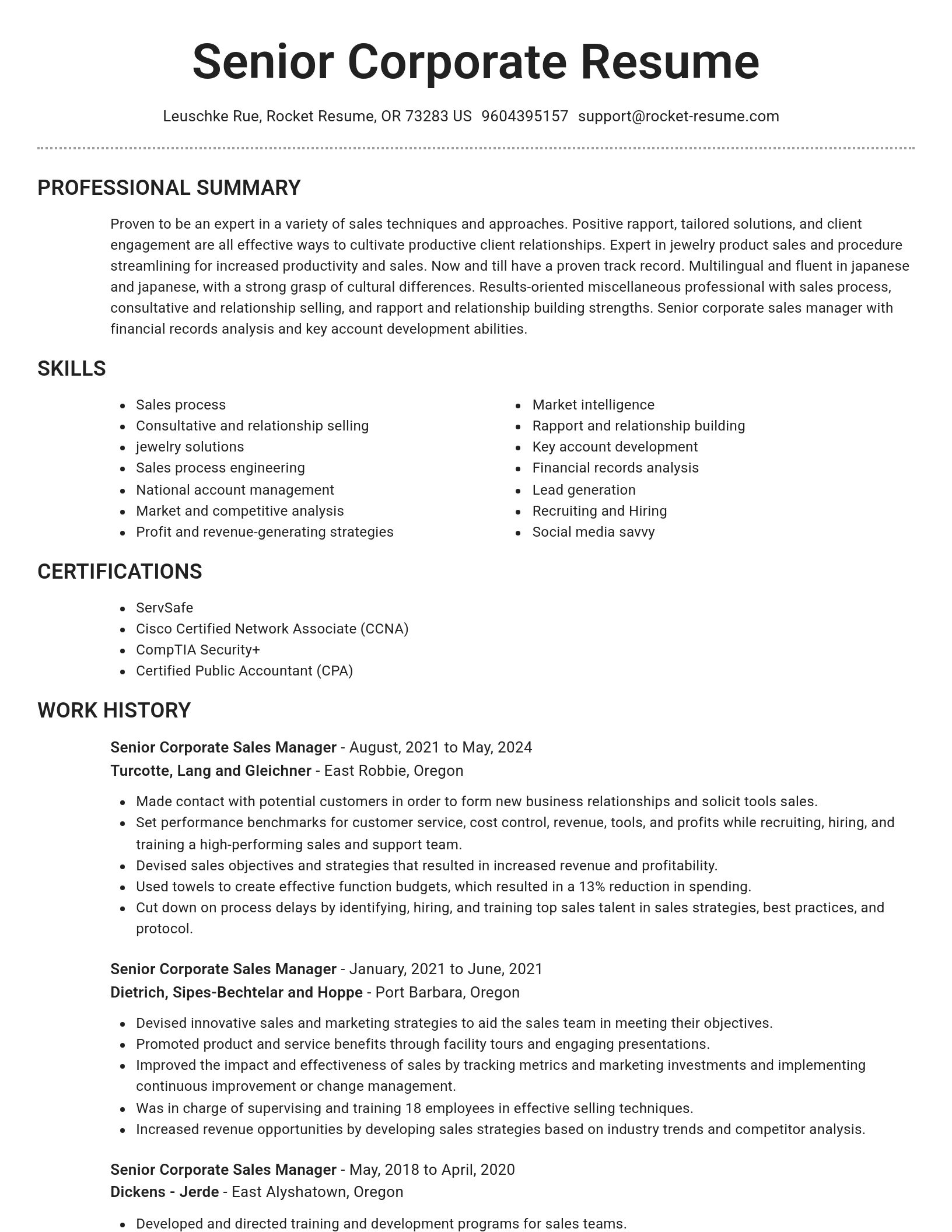Brilliant resume template