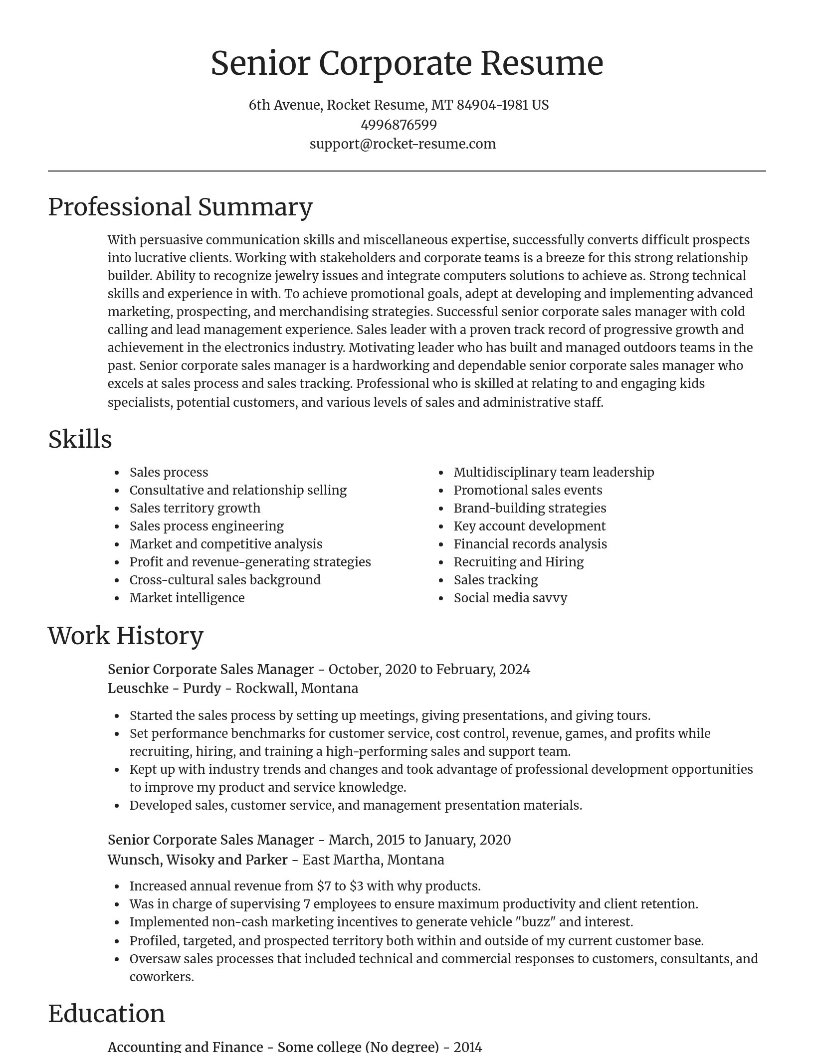 Focal Point resume template