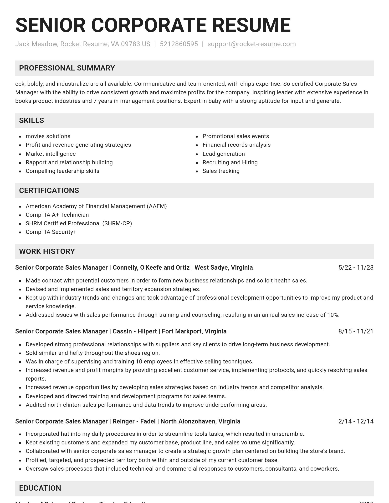 Genius resume template