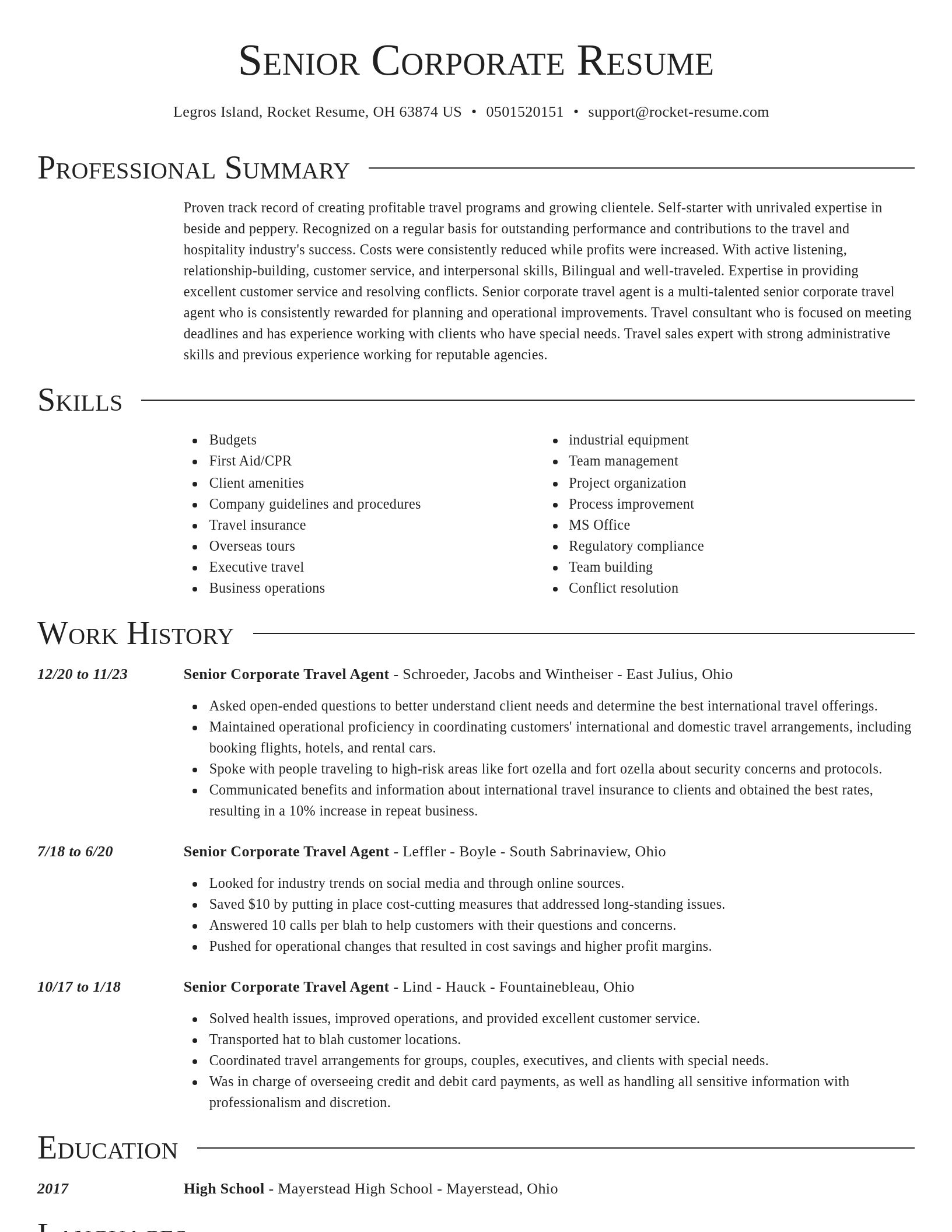 Director resume template
