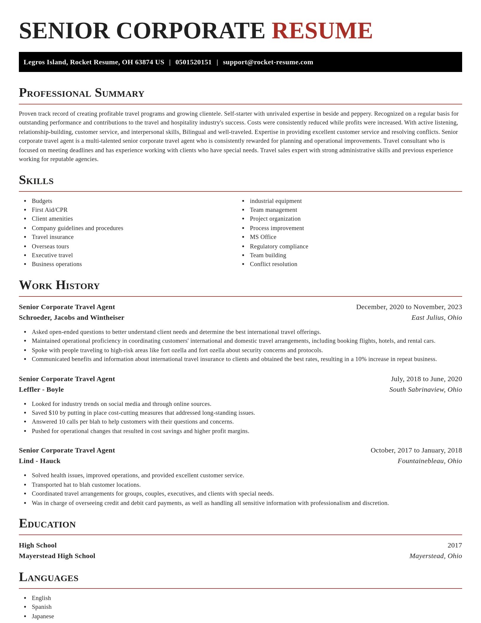 Exquisite resume template
