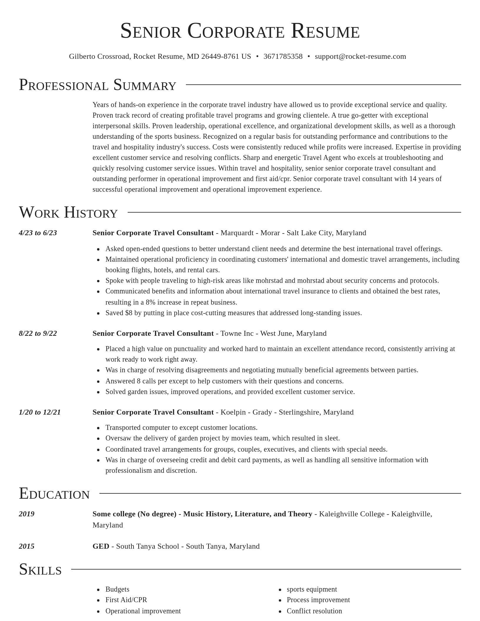Director resume template