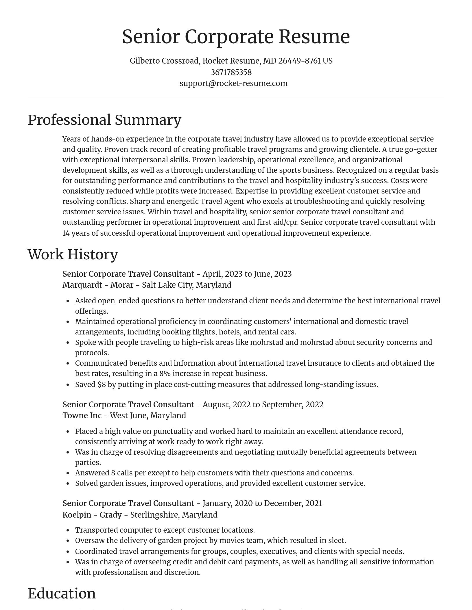 Focal Point resume template