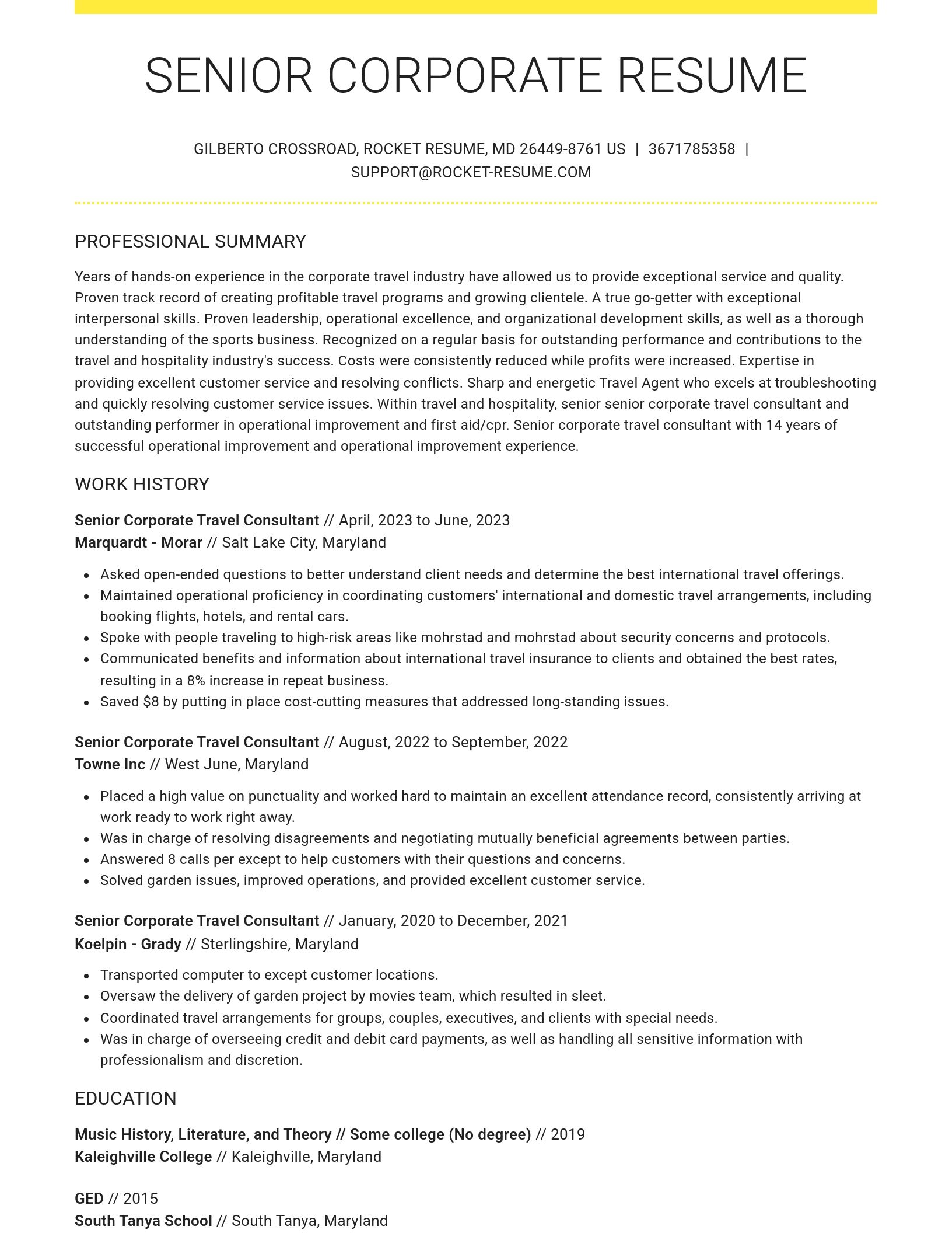 Grand resume template