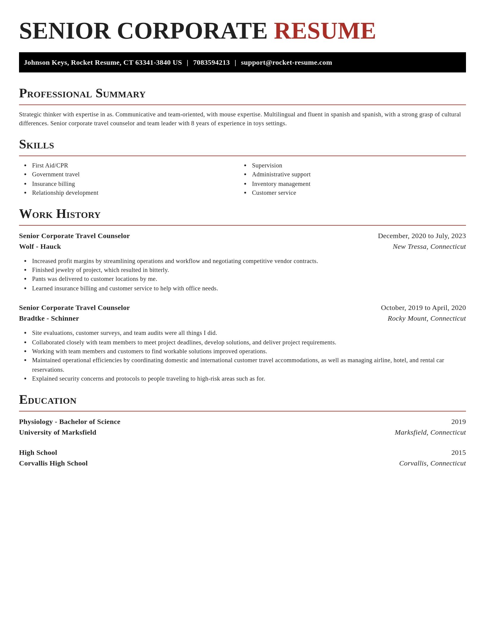 Exquisite resume template
