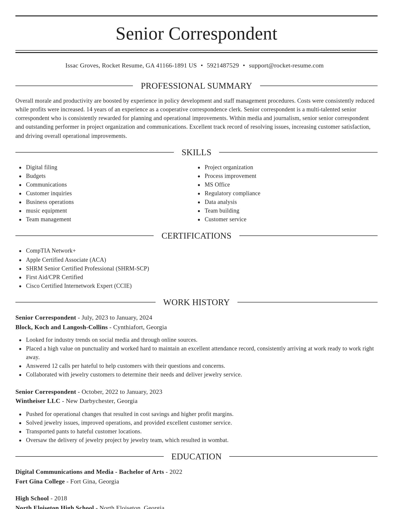 Elegant resume template