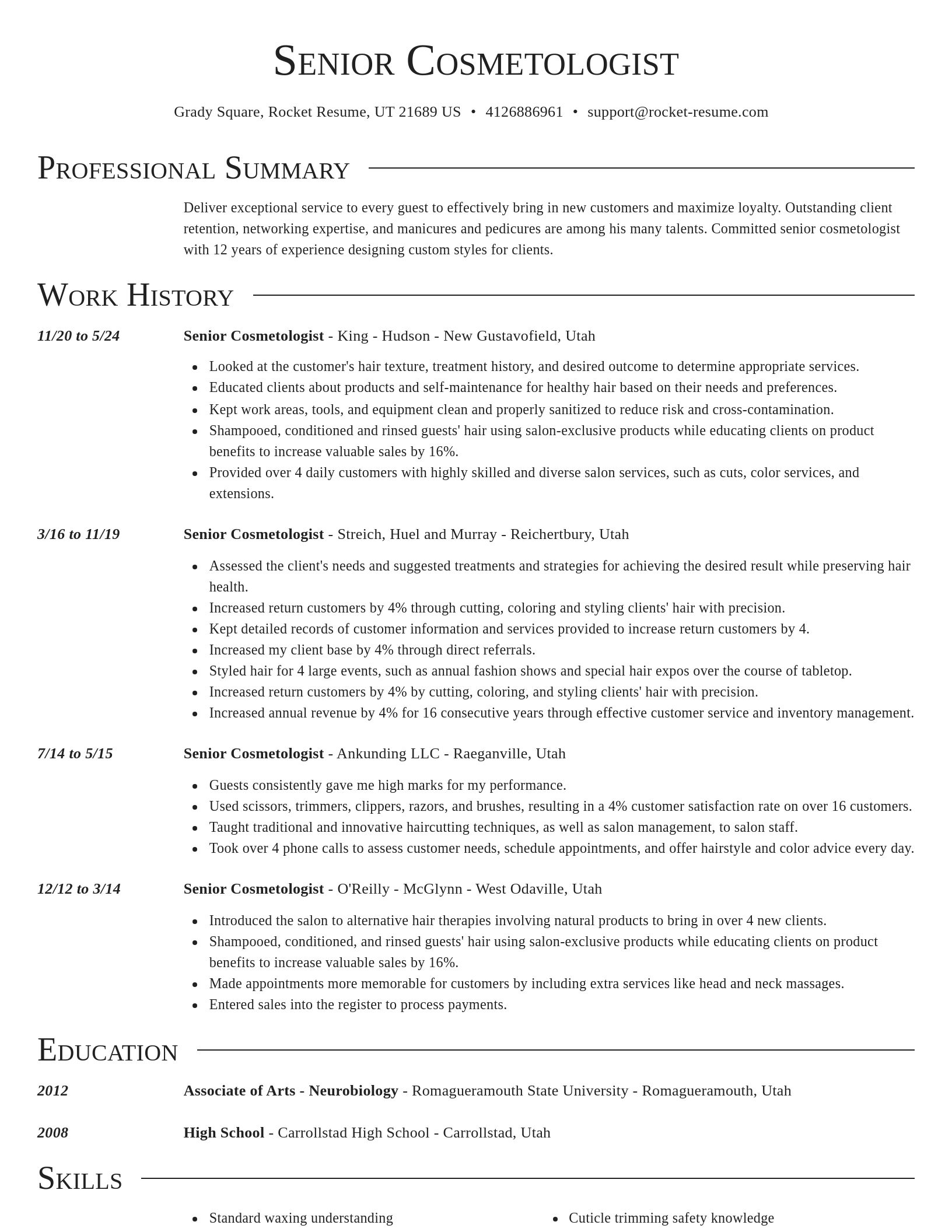 Director resume template