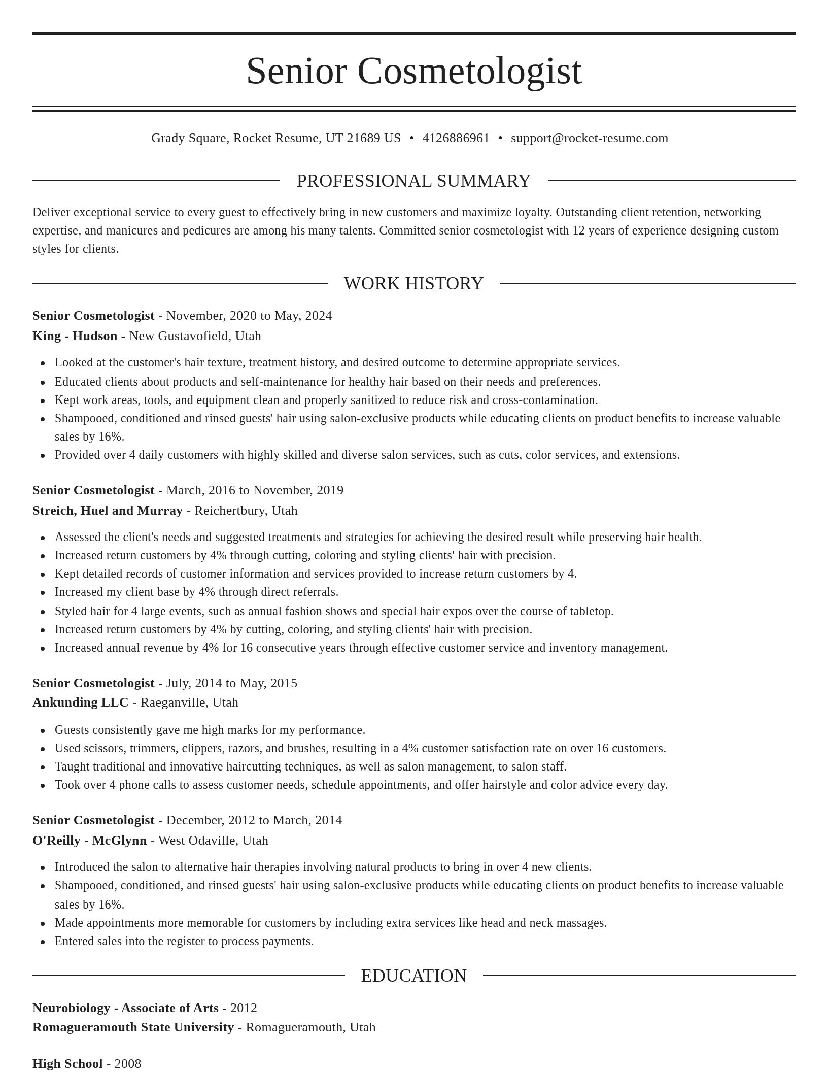 Elegant resume template