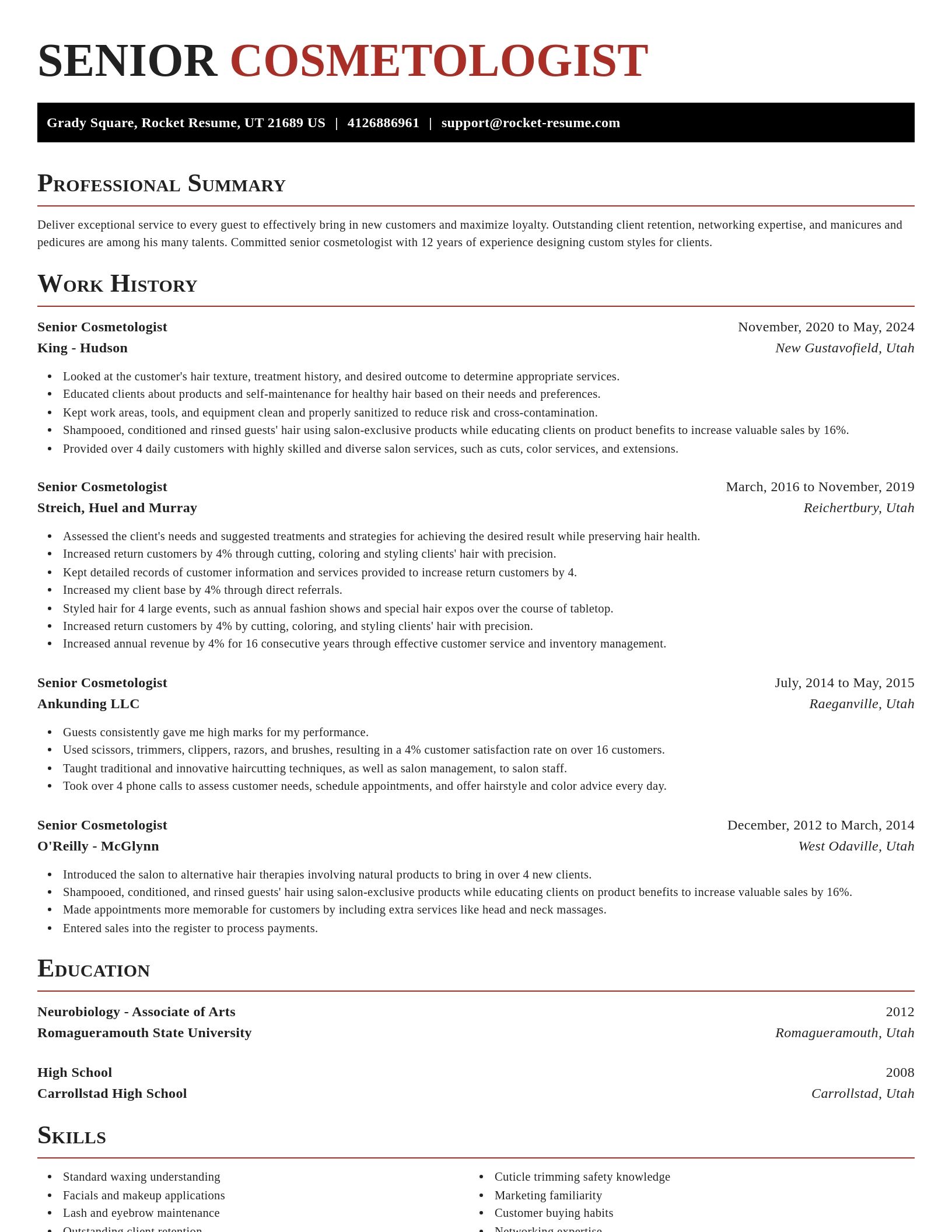 Exquisite resume template