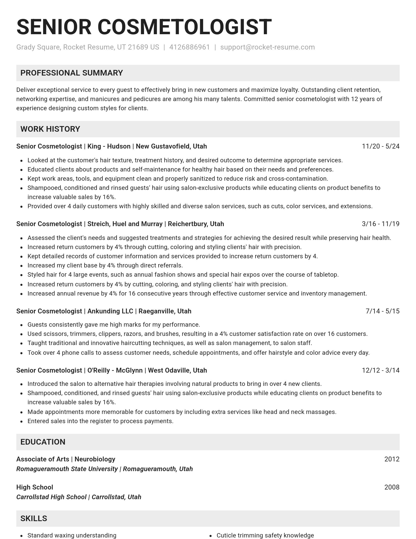 Genius resume template