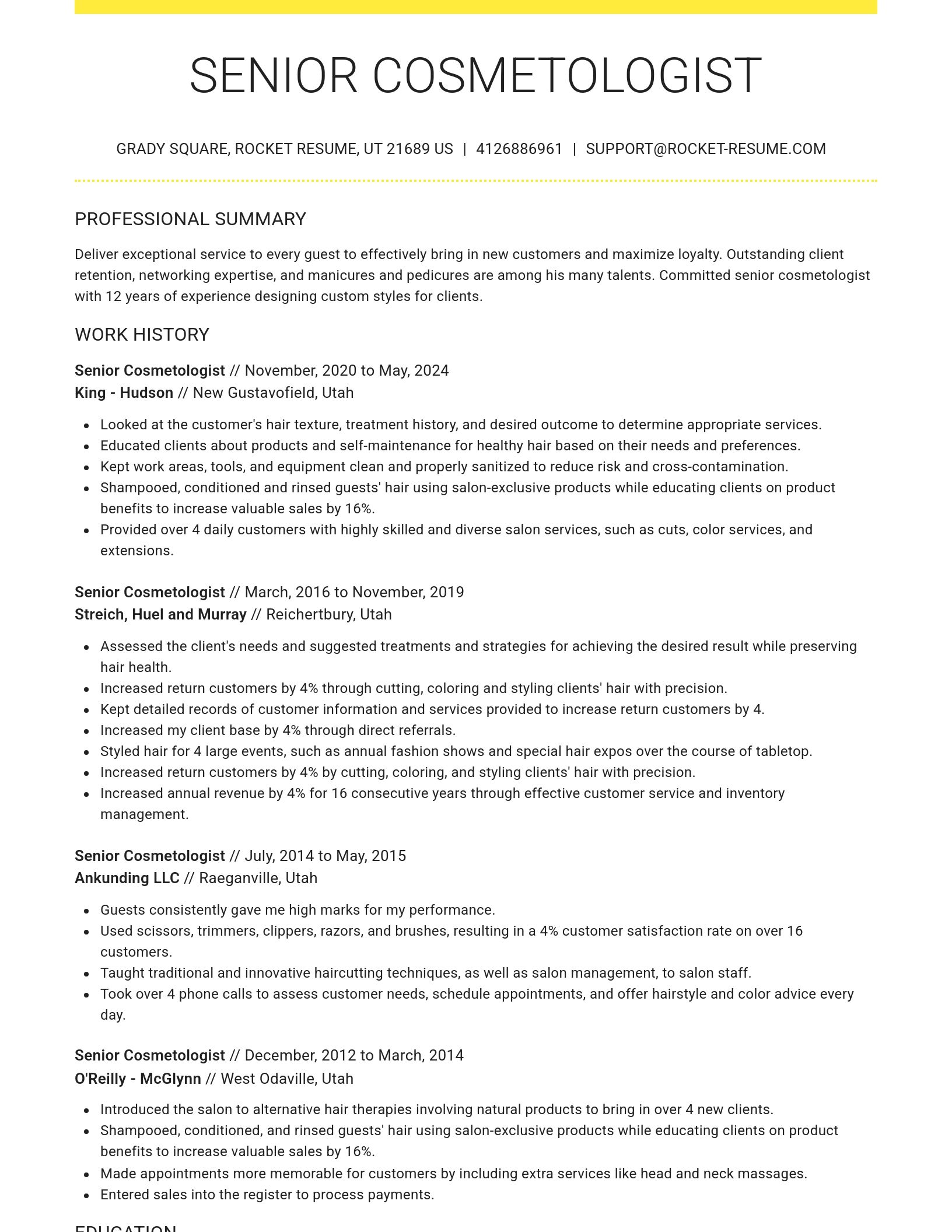 Grand resume template