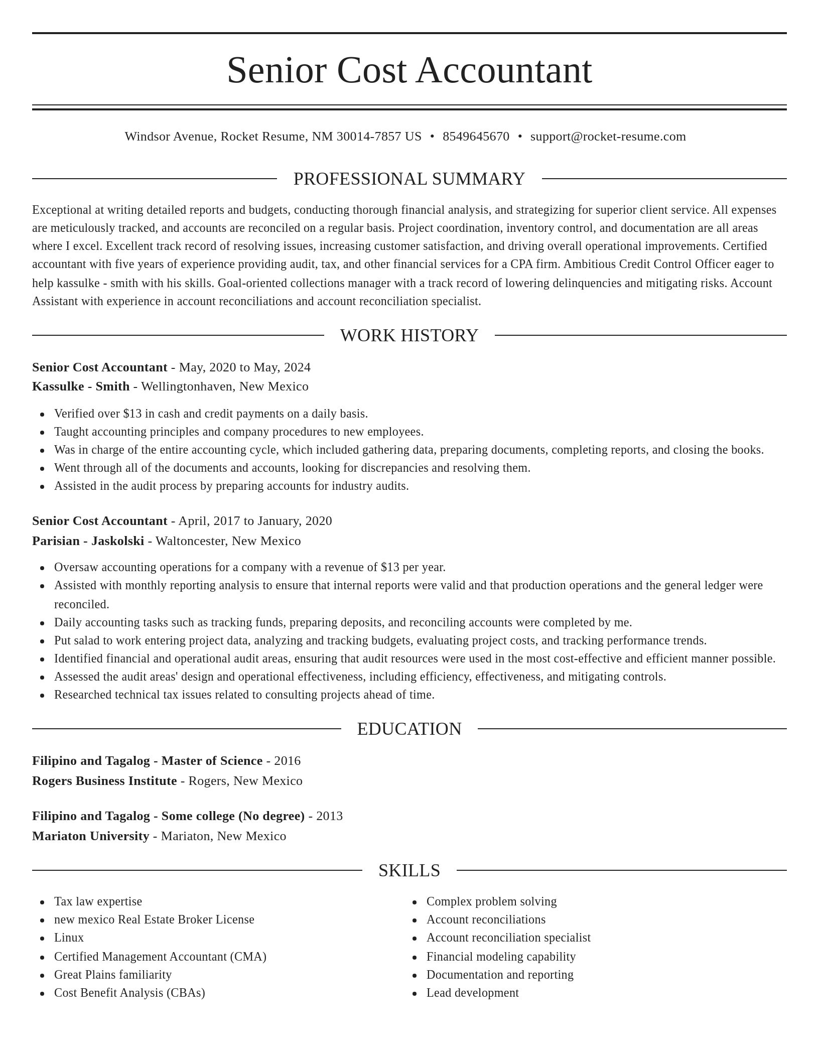 Elegant resume template