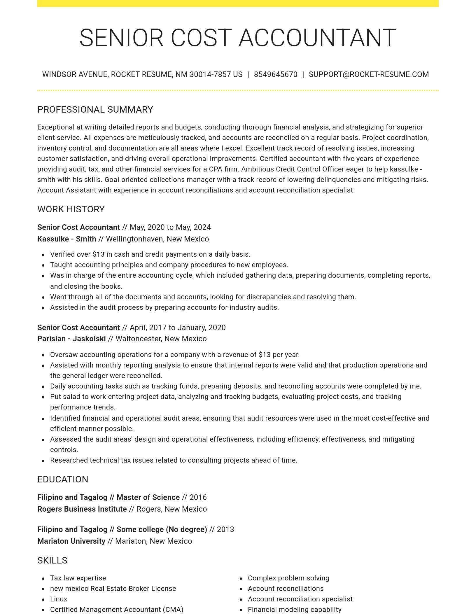 Grand resume template
