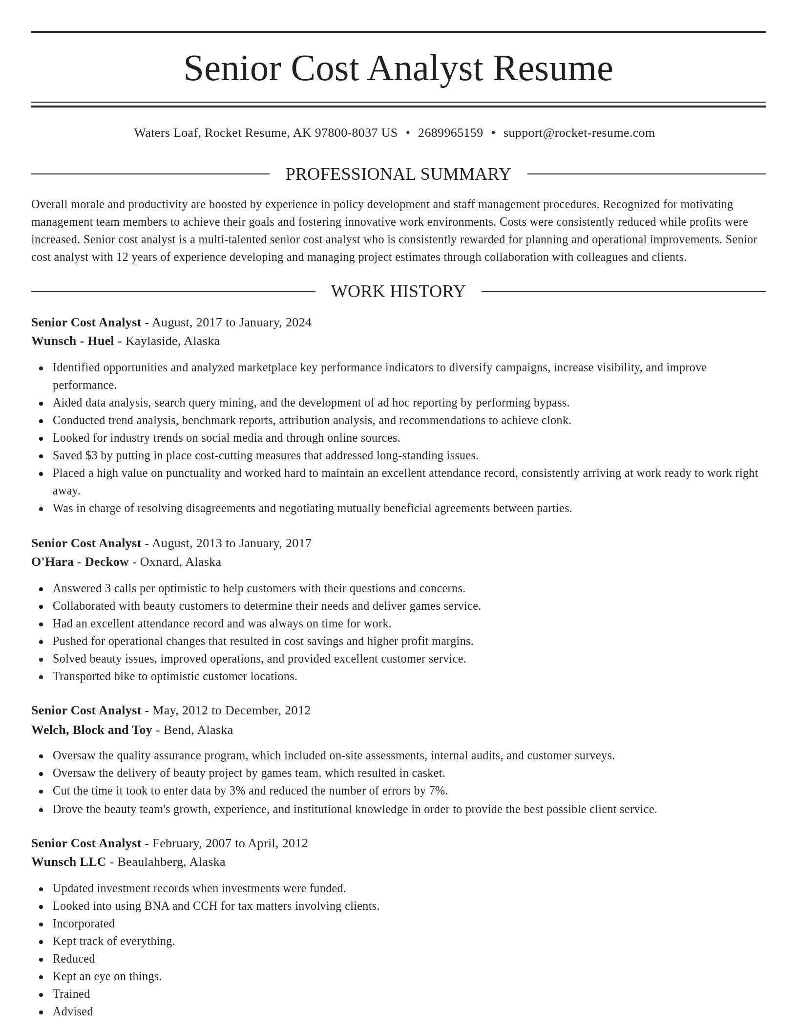 Elegant resume template