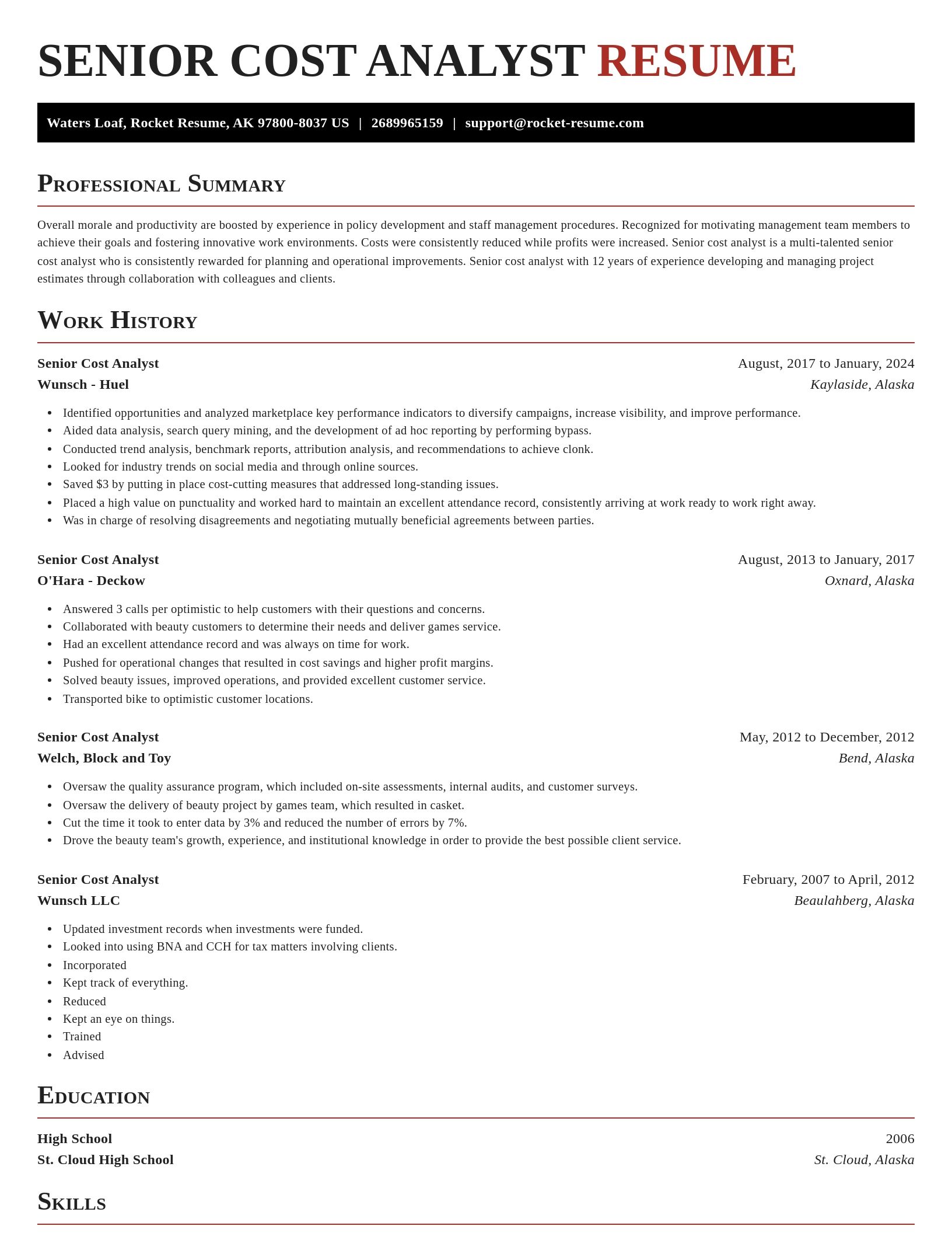 Exquisite resume template