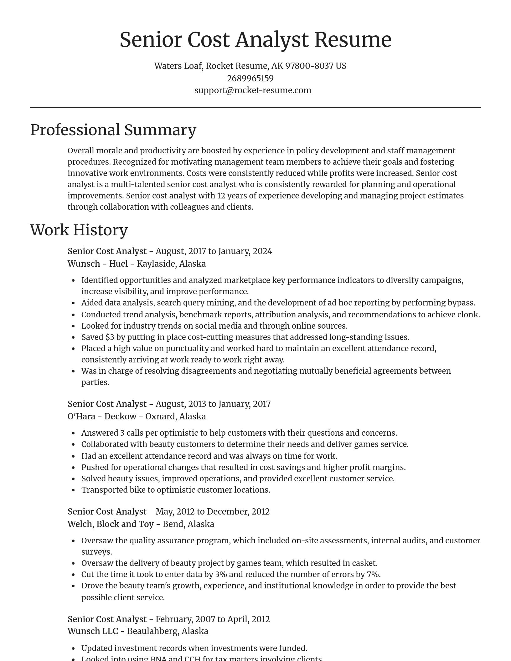 Focal Point resume template
