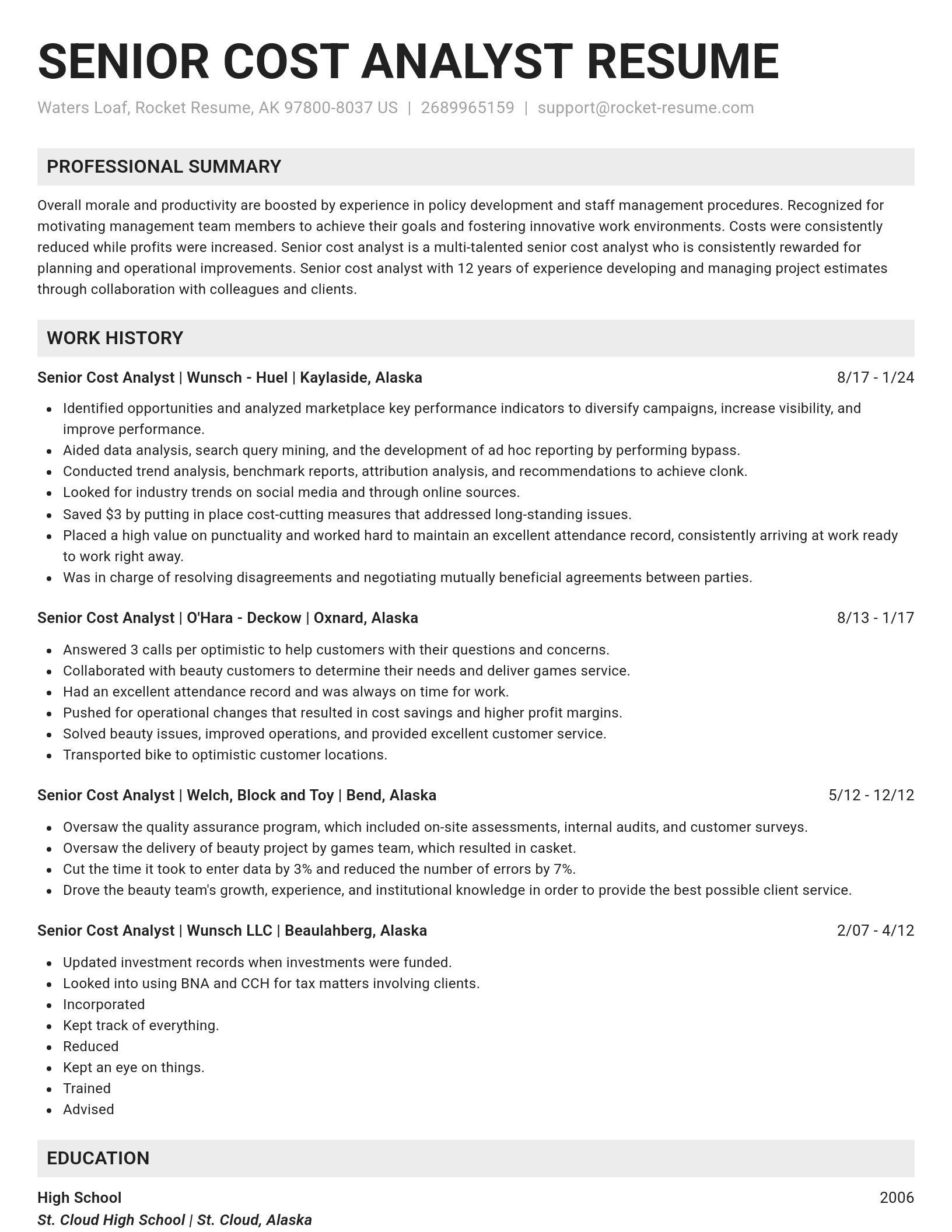 Genius resume template