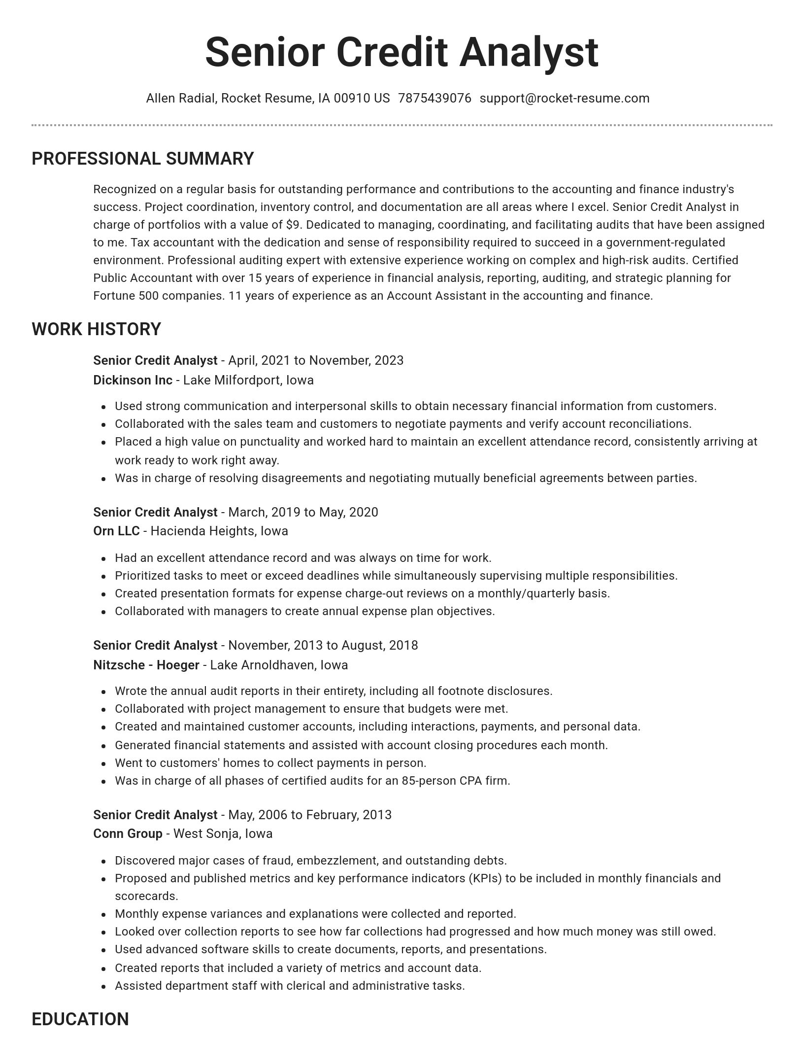 Brilliant resume template