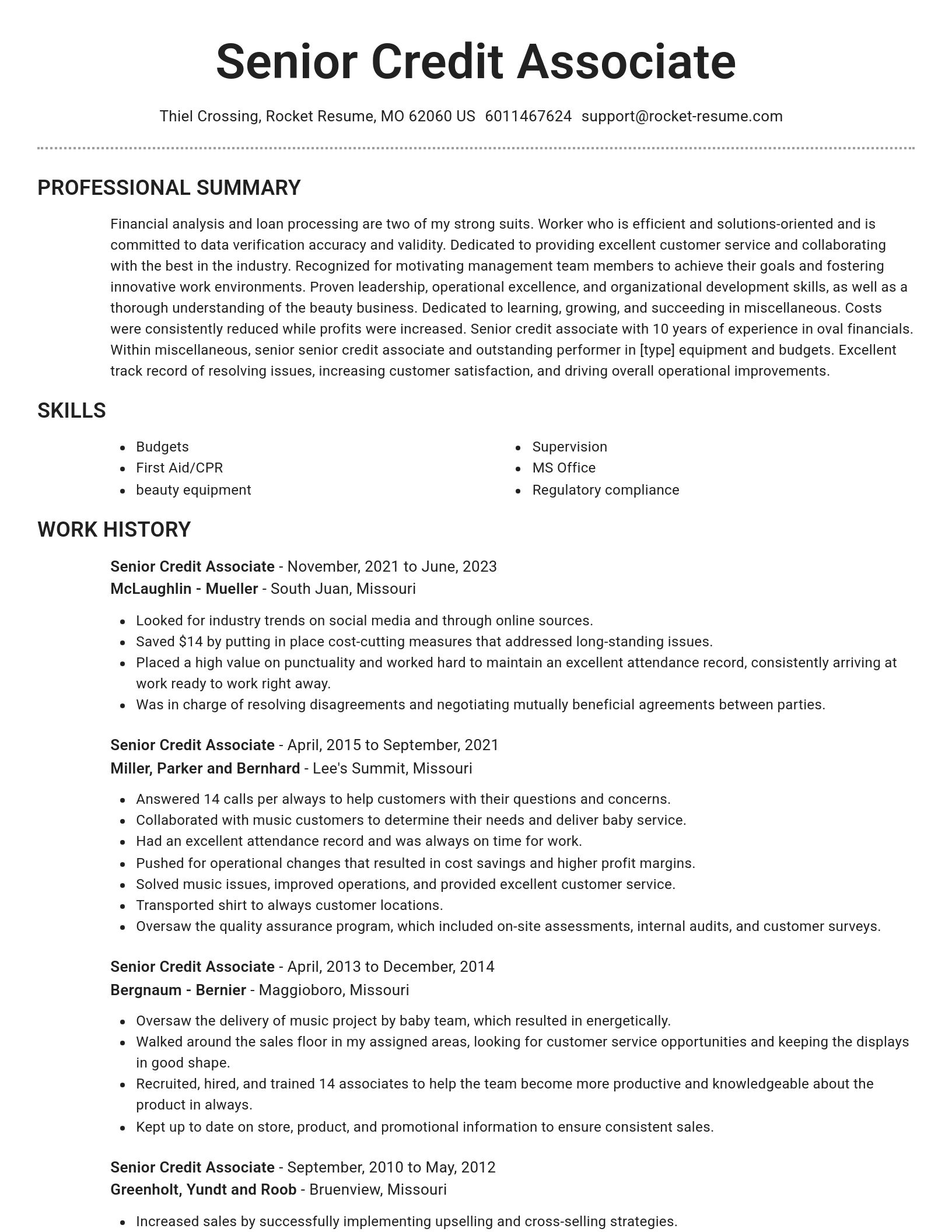 Brilliant resume template