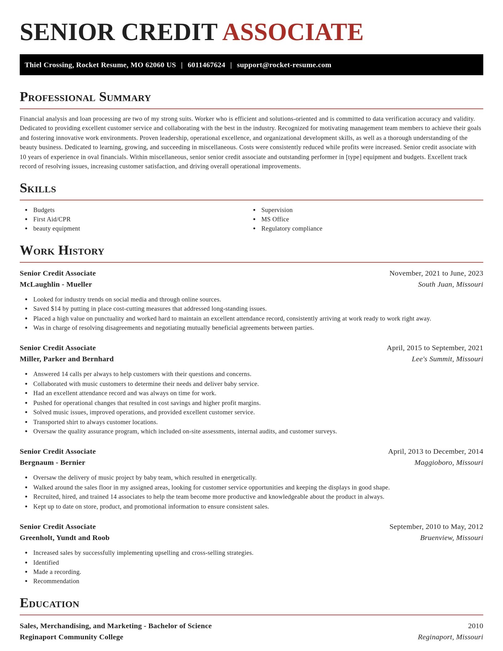 Exquisite resume template