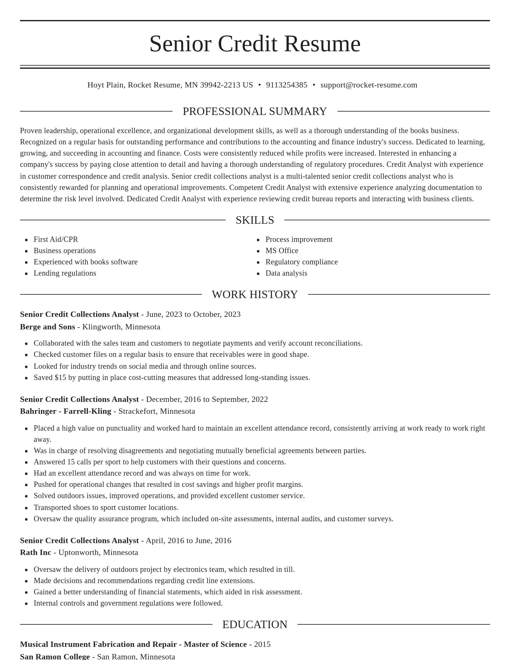 Elegant resume template