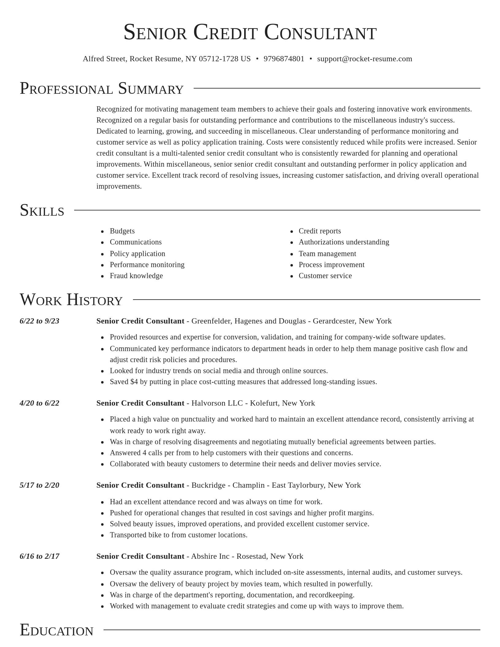 Director resume template