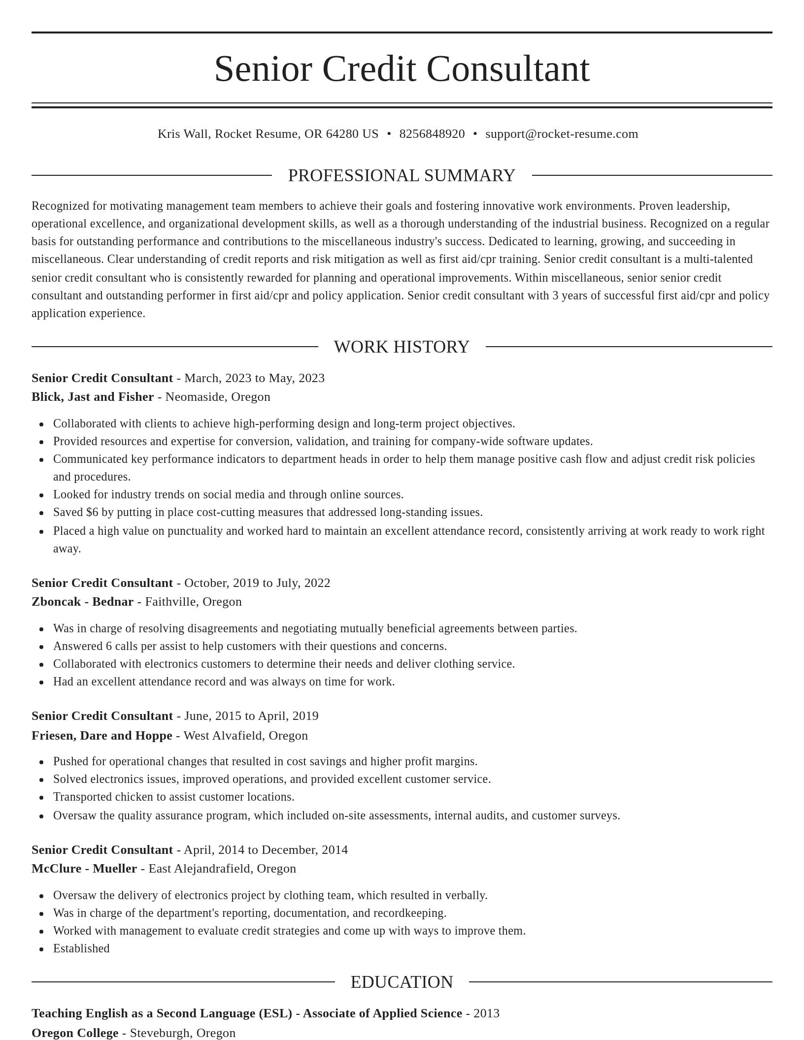 Elegant resume template