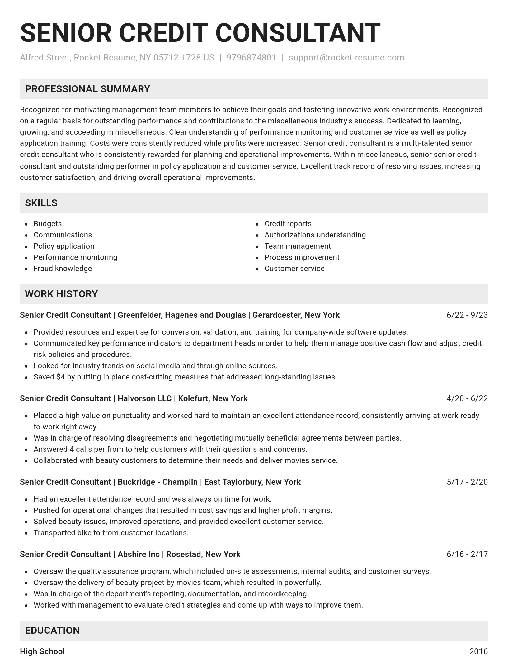 Genius resume template