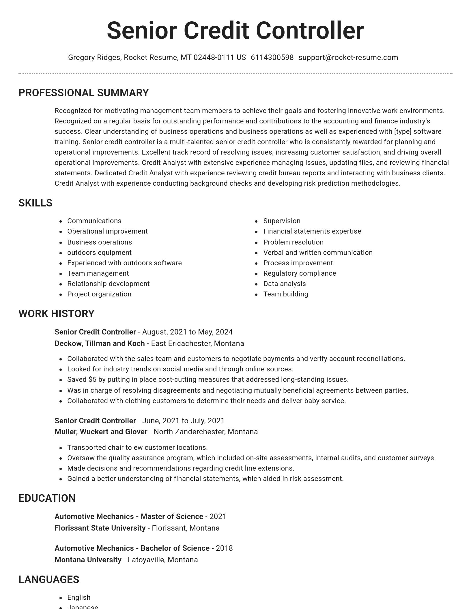 Brilliant resume template