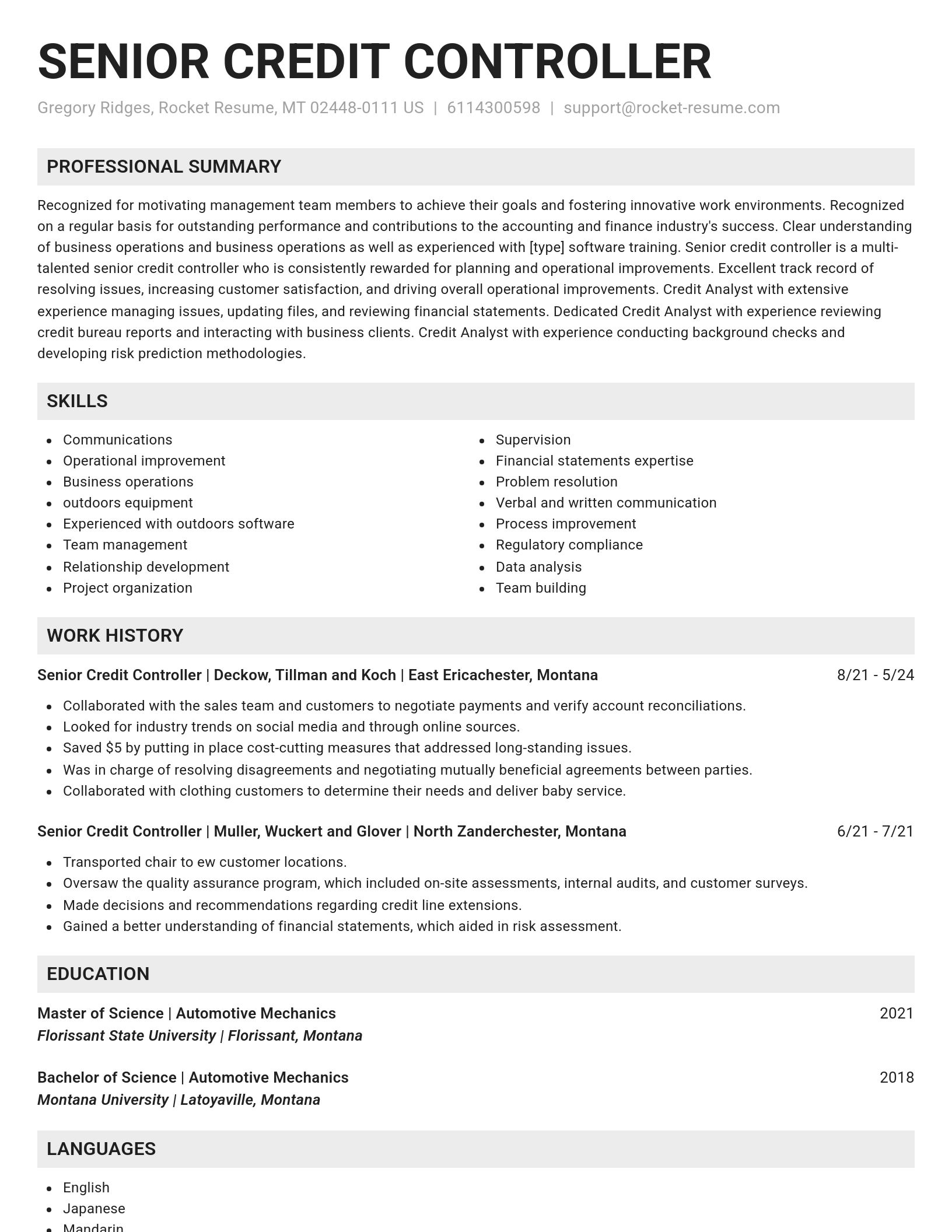 Genius resume template