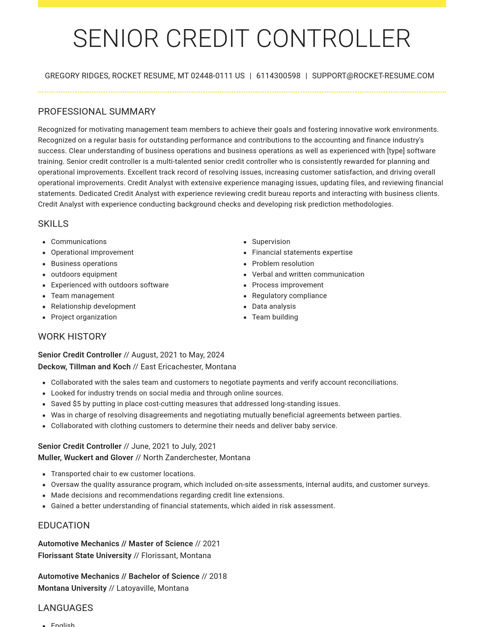 Grand resume template