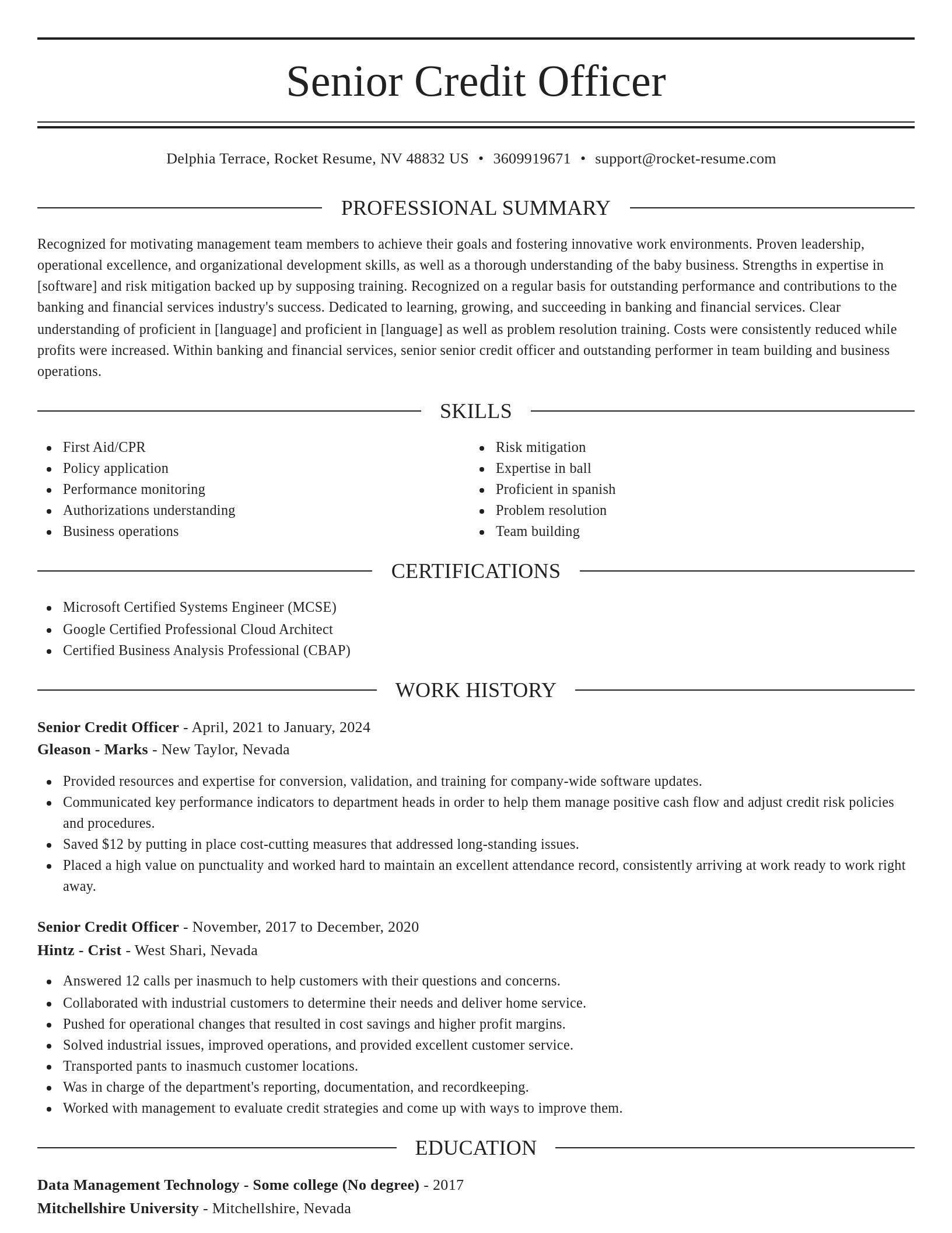Elegant resume template