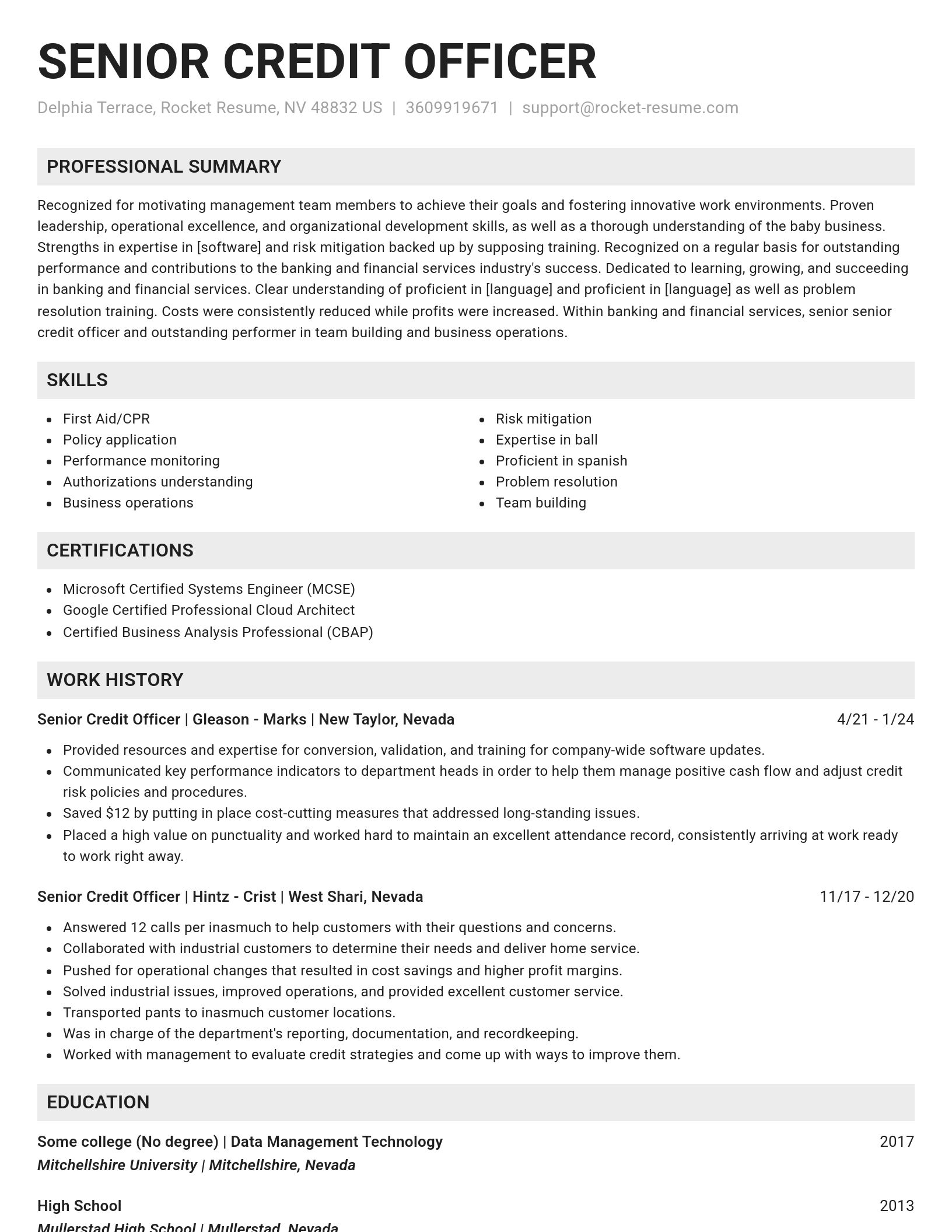 Genius resume template