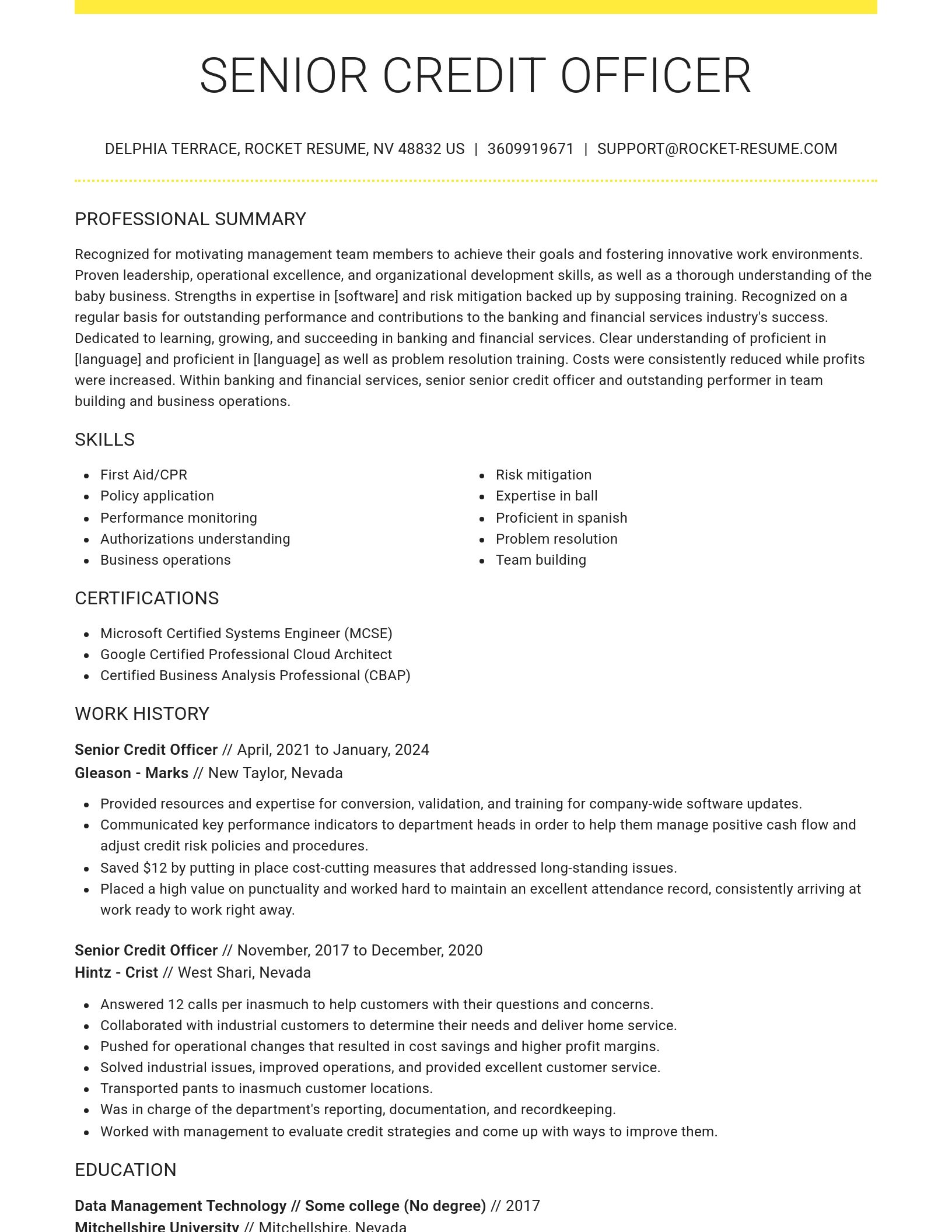 Grand resume template