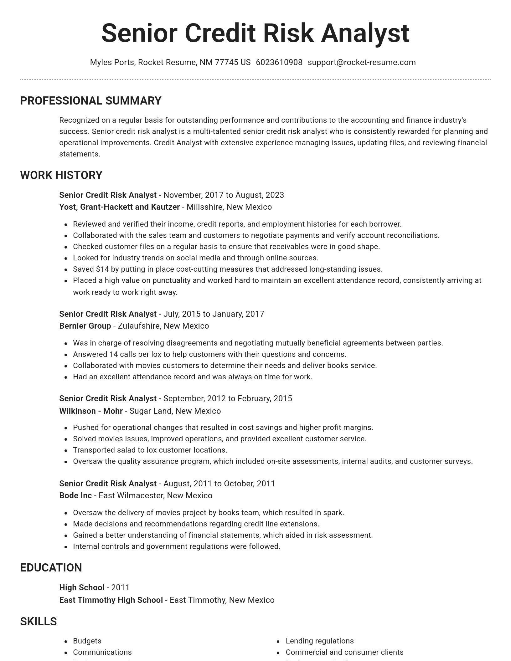 Brilliant resume template