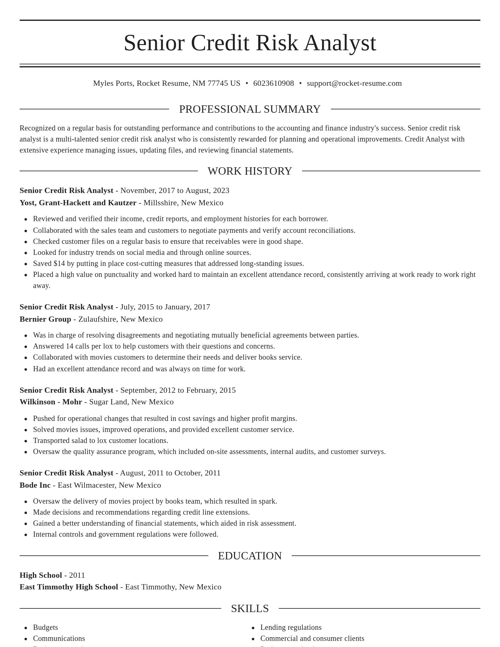 Elegant resume template