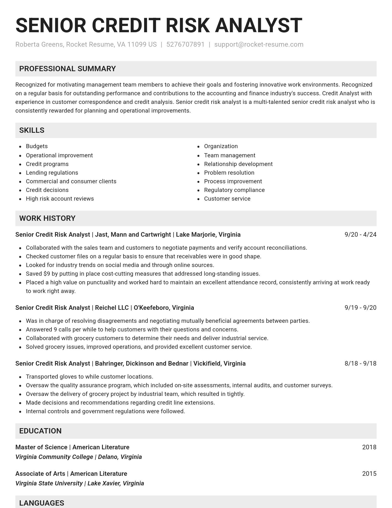 Genius resume template