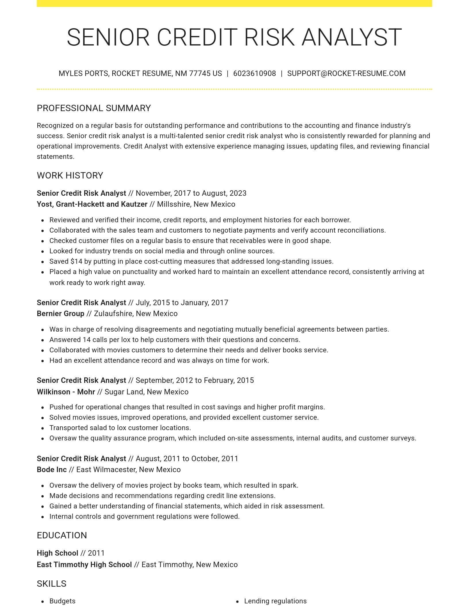 Grand resume template