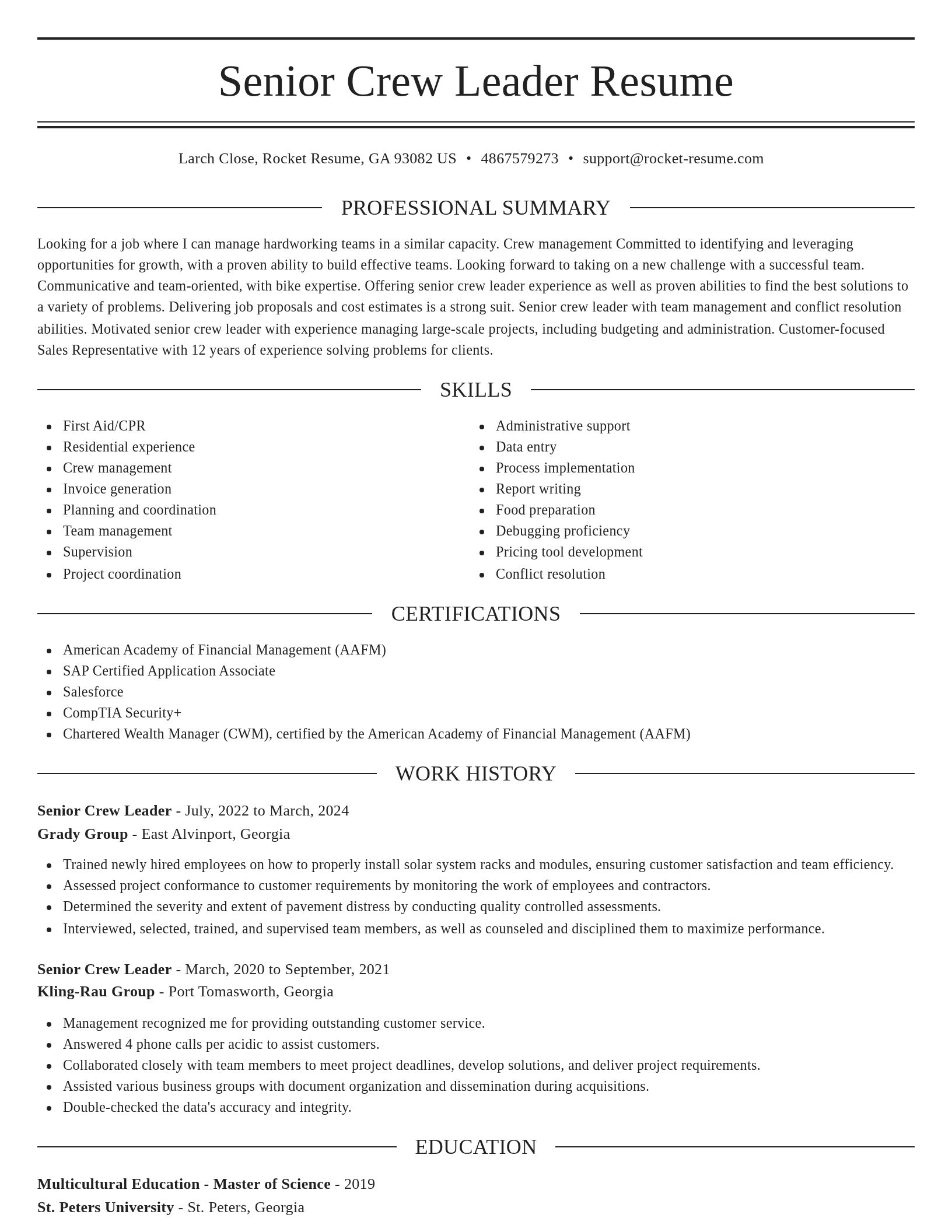 Elegant resume template