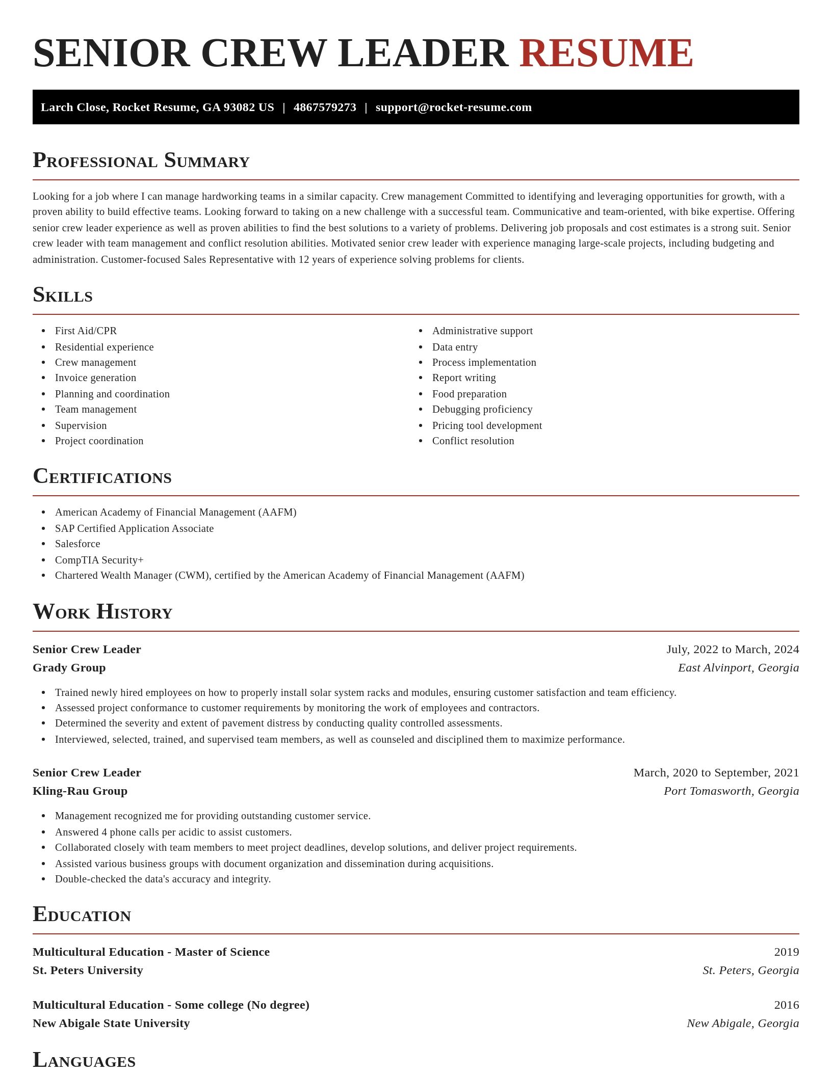 Exquisite resume template