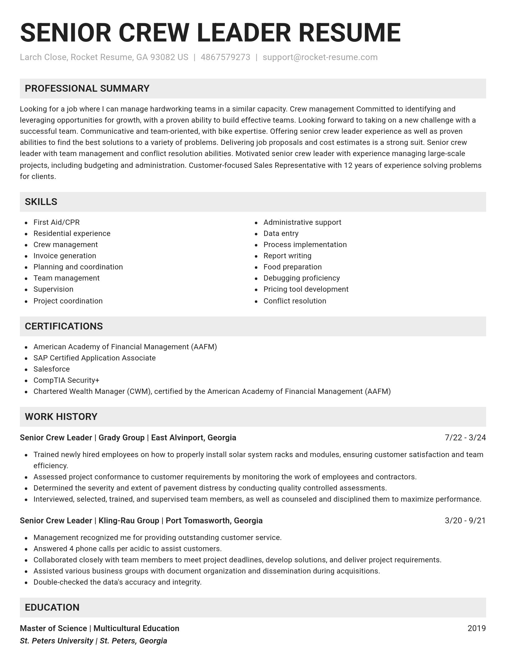 Genius resume template