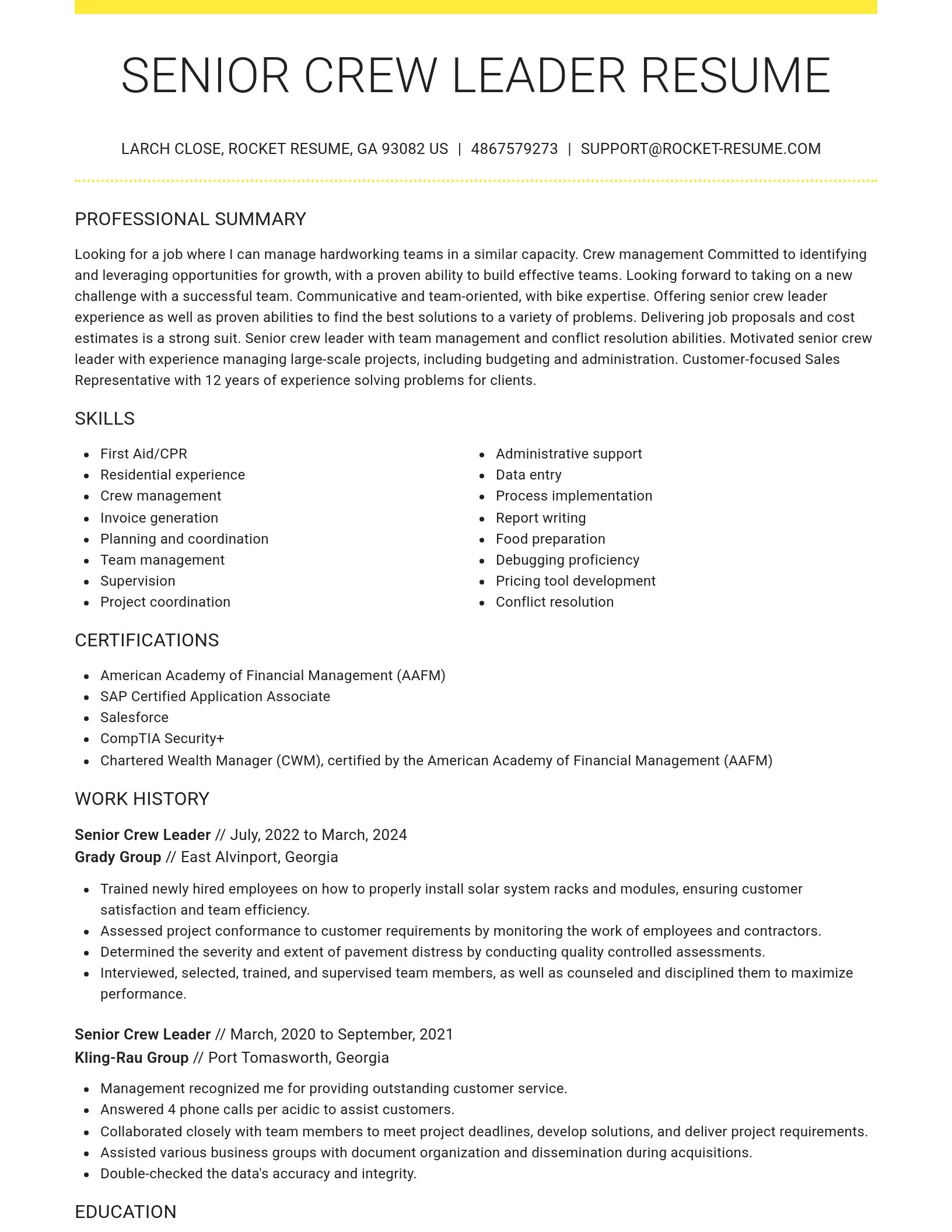 Grand resume template